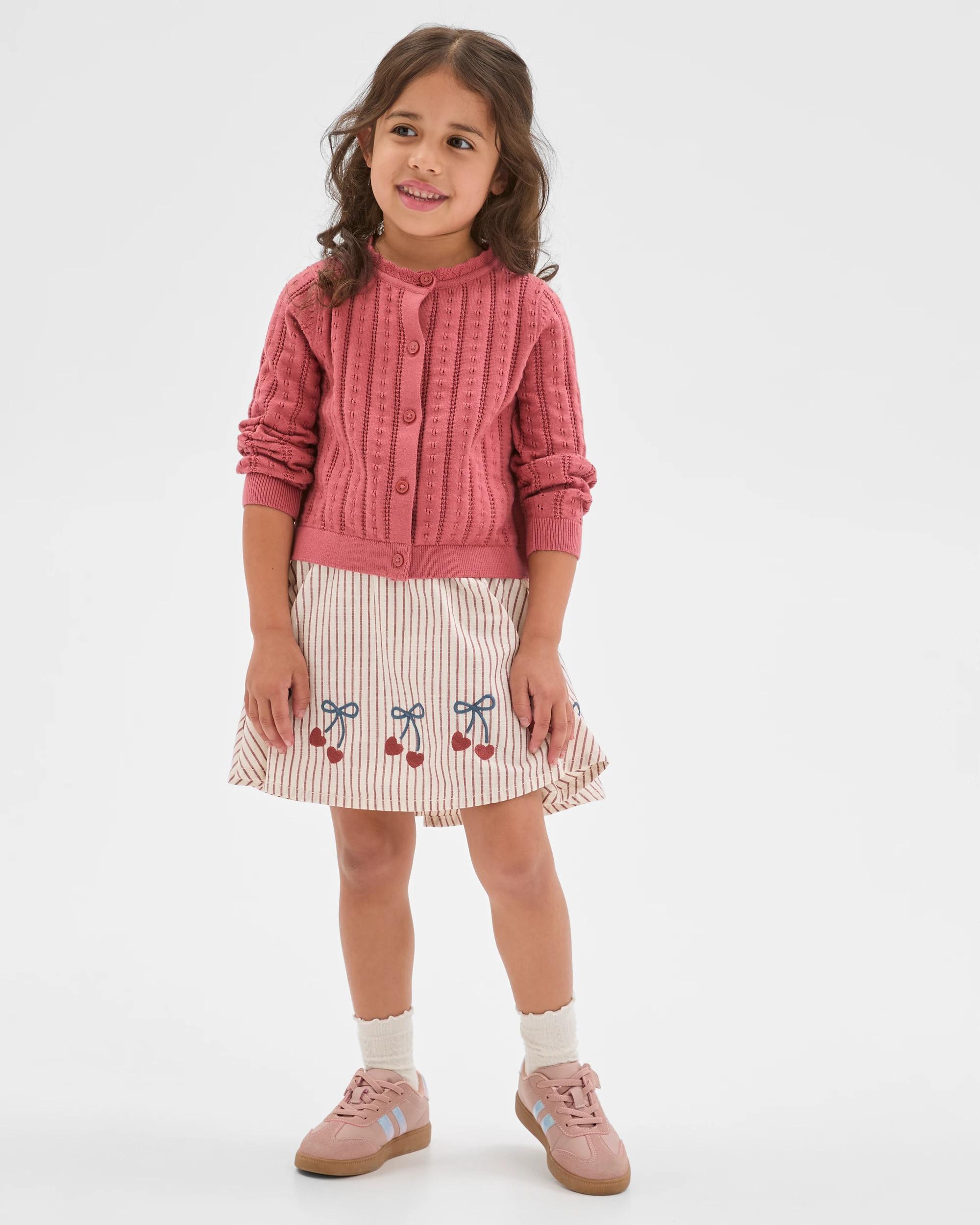 2 Target Kids Australian Cotton Knit Cardigan and Skirt Set RED, 2 of 7