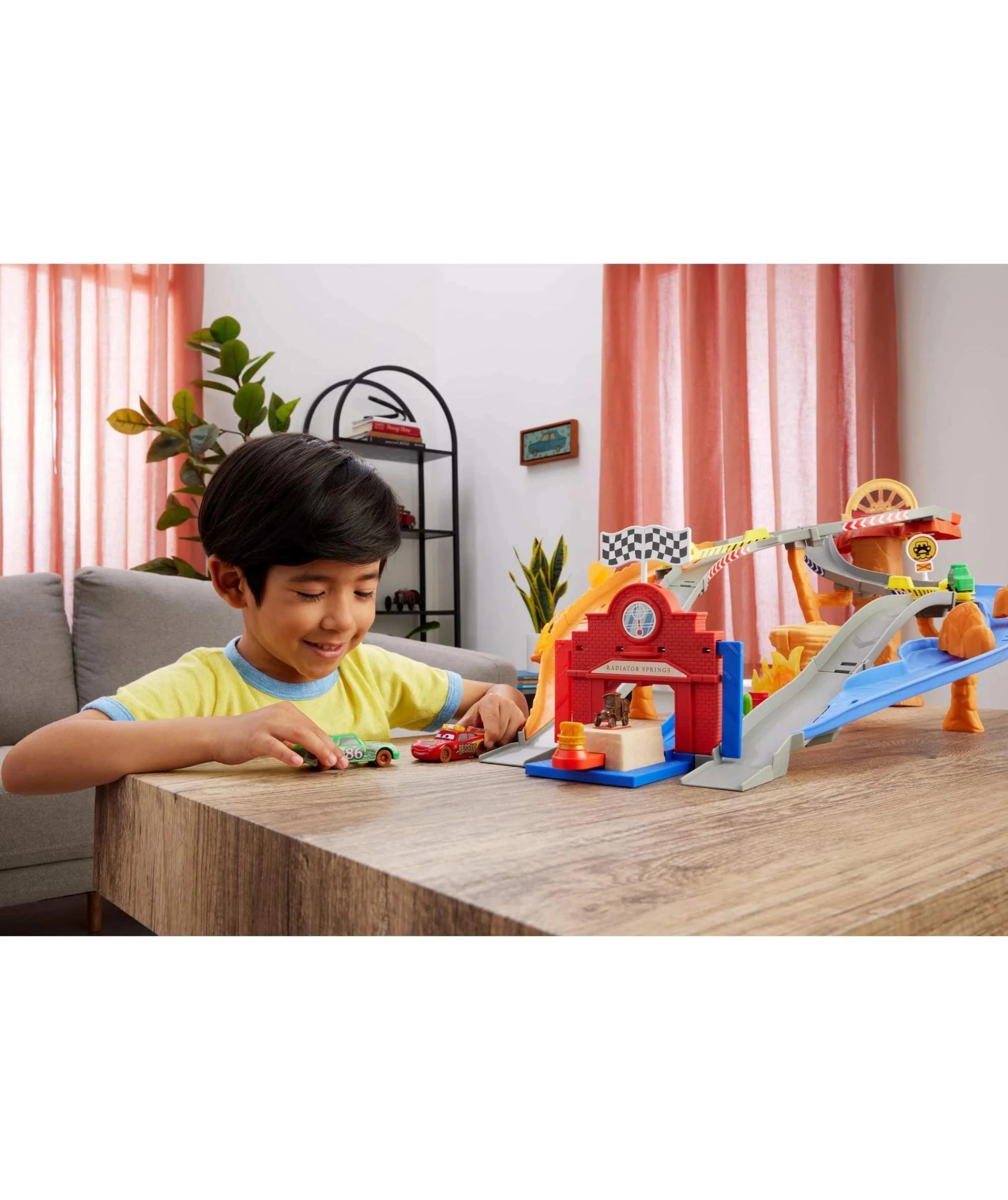 6 Disney and Pixar Cars Radiator Springs Race & Rescue Rescue Road Raceway Playset - Multi, 6 of 6