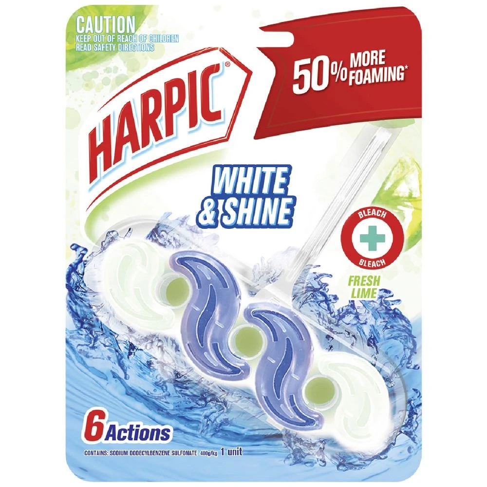 1 Harpic White and Shine Lime Bleach 35g, 1 of 2