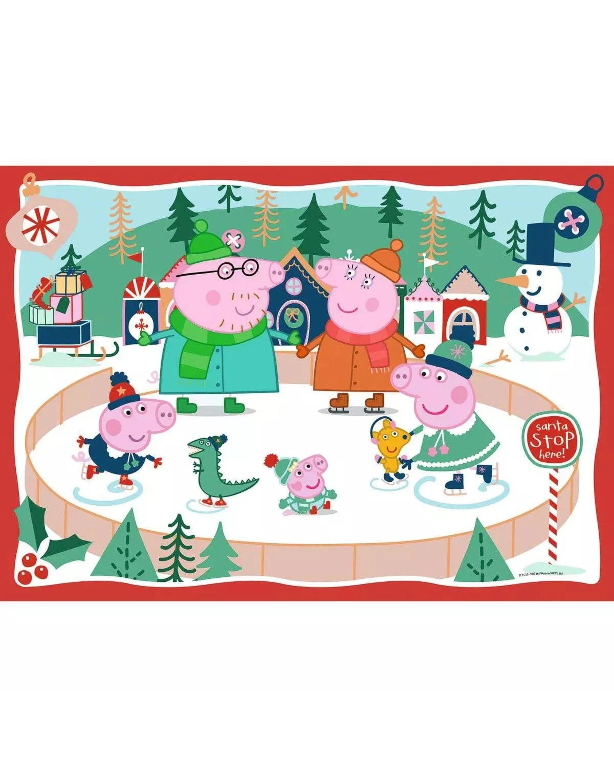 2 Ravensburger Peppa Pig Christmas Giant Floor Puzzle 24 Piece Jigsaw Puzzle, 2 of 2