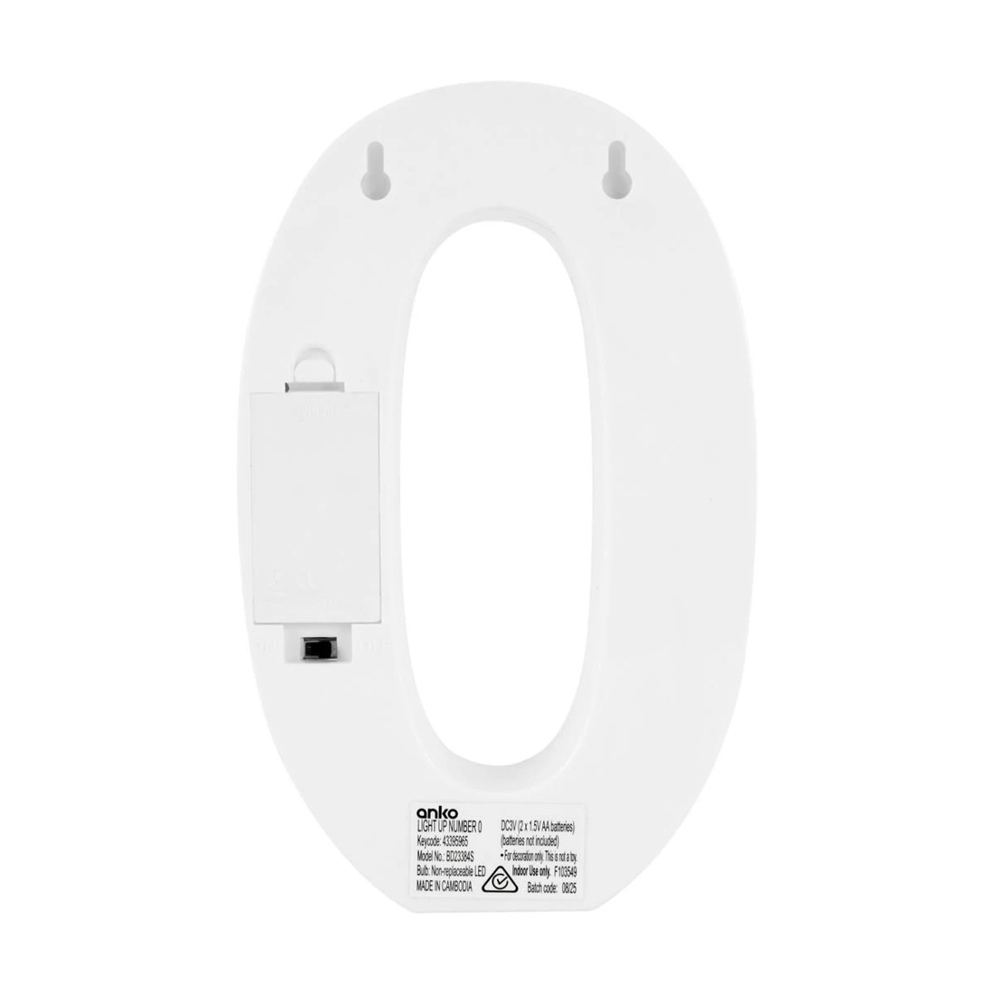 3 Light Up Number - 0, 3 of 5