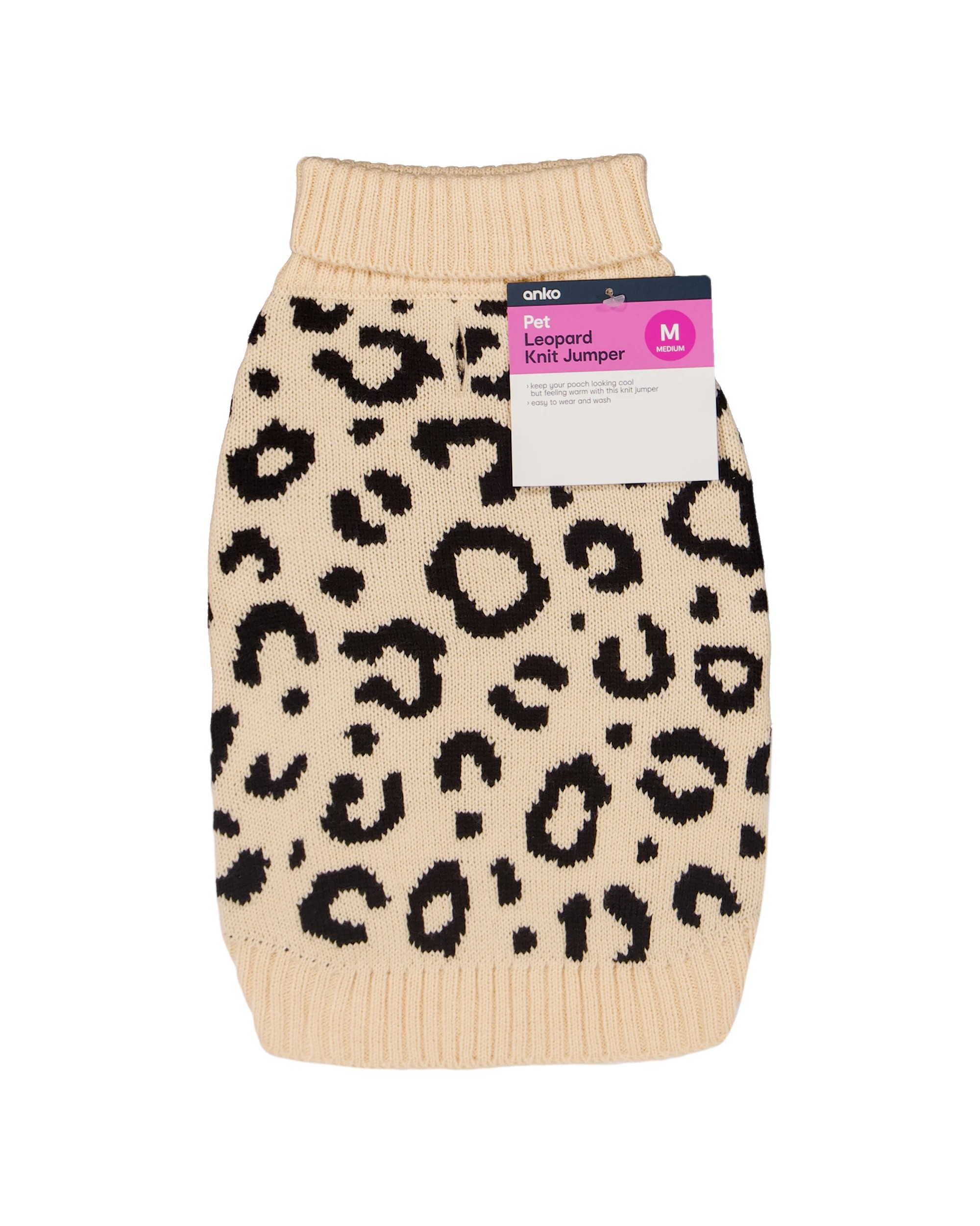 9 Pet Leopard Knit Jumper - Medium, 9 of 9
