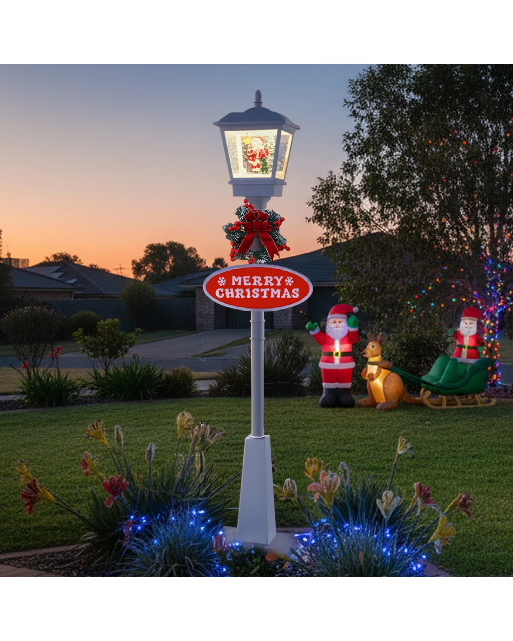 5 Christabelle 1.8m Christmas Lamp Post Outdoor Display Decoration LED Lights Front Yard Lawn Statue Ornament, 5 of 5