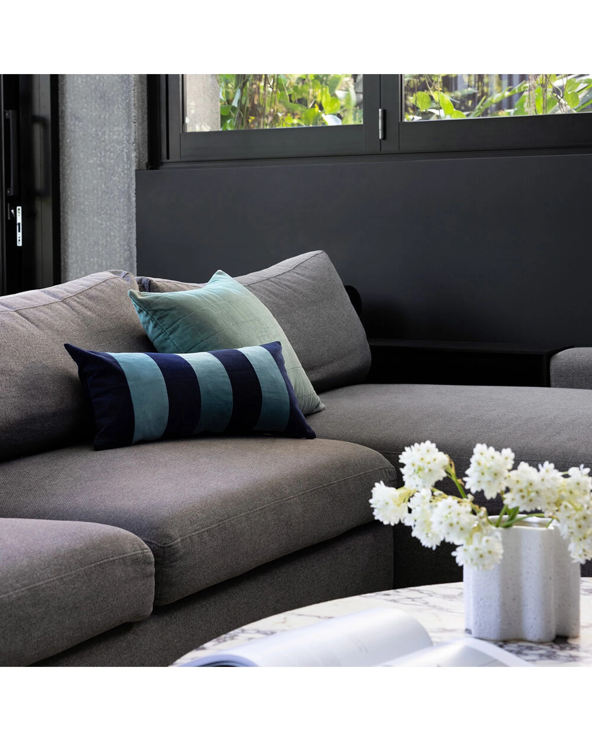 4 Bambury Cooper Rectangle Sofa Cushion Decorative Throw Pillow Ocean 30x60cm - Blue, 4 of 4