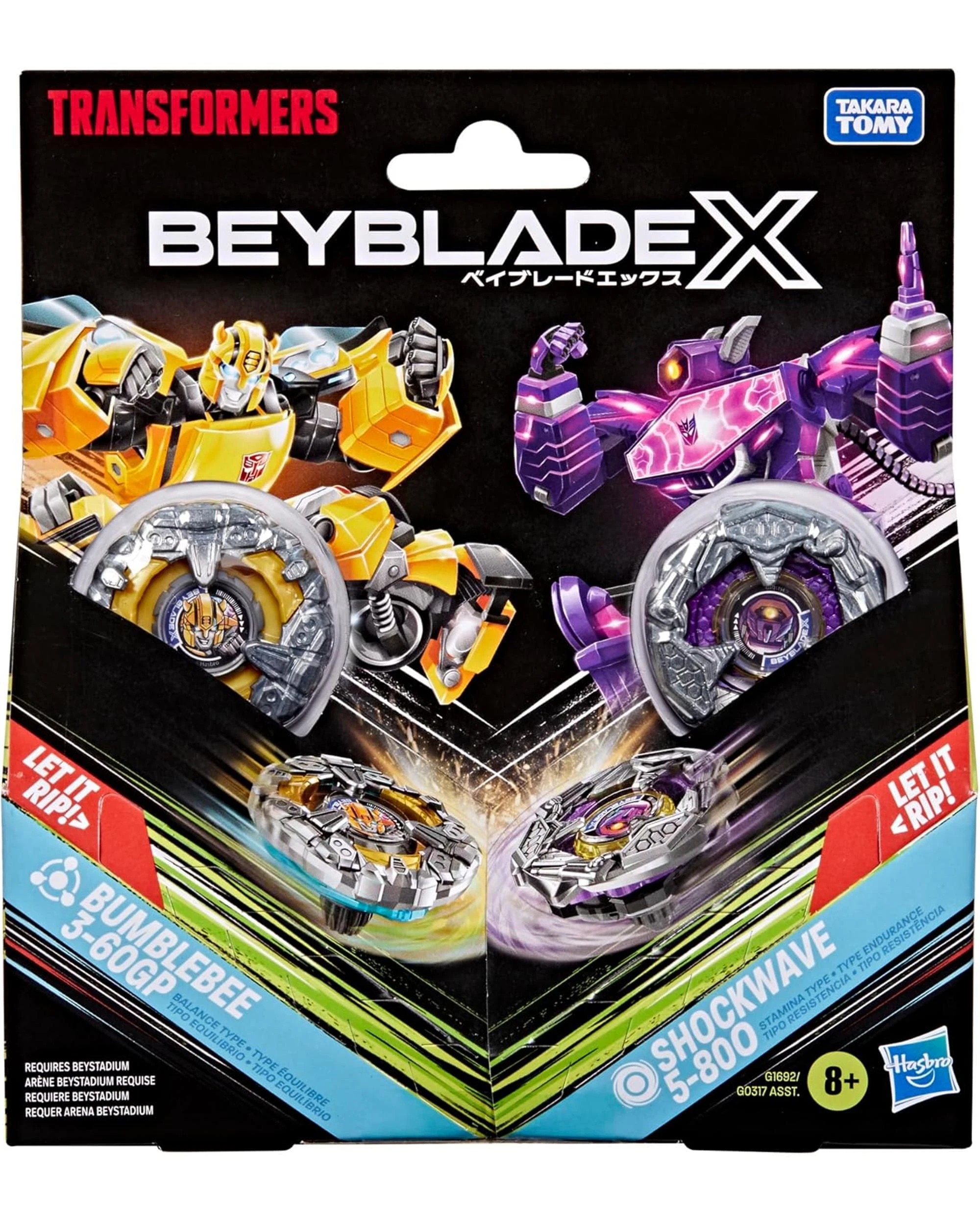9 Beyblade X Transformers Collaborative Bumblebee 3-60GP vs Shockwave 5-80O, 9 of 9
