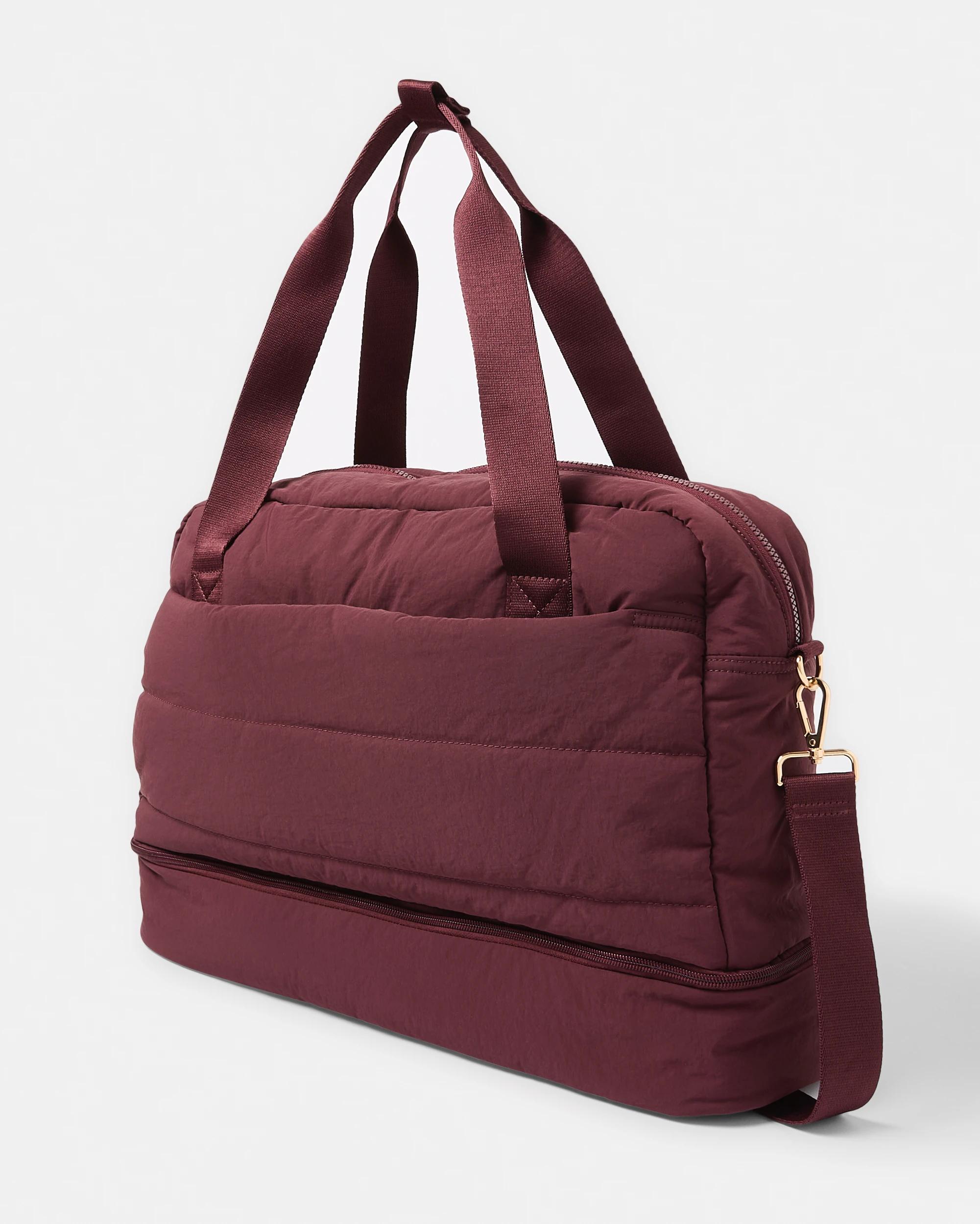 3 Padded Weekender Bag Red Plum, 3 of 5
