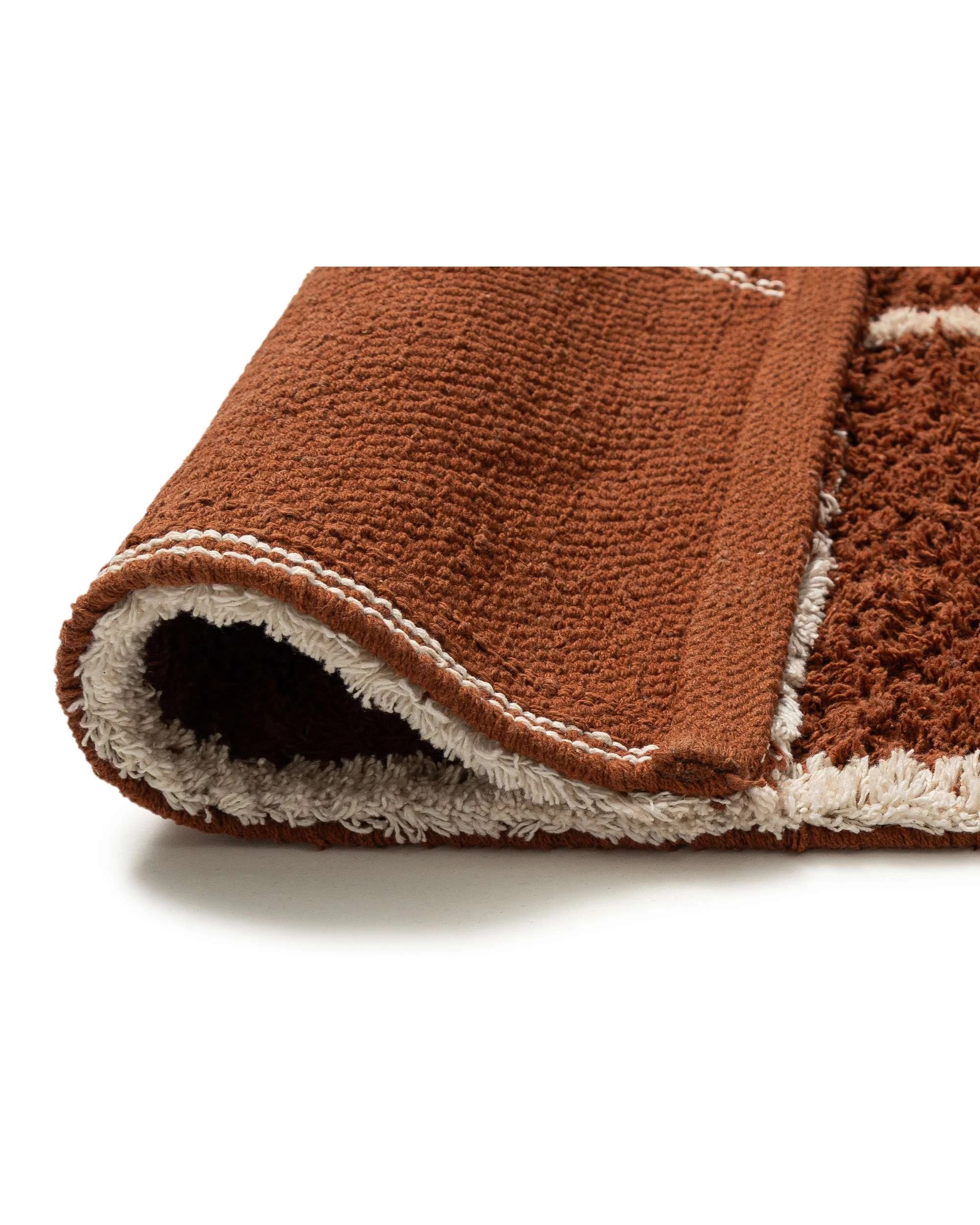5 Loopsie Nairobi Grid Cotton Rug-280cm x 190cm - Brown, 5 of 7