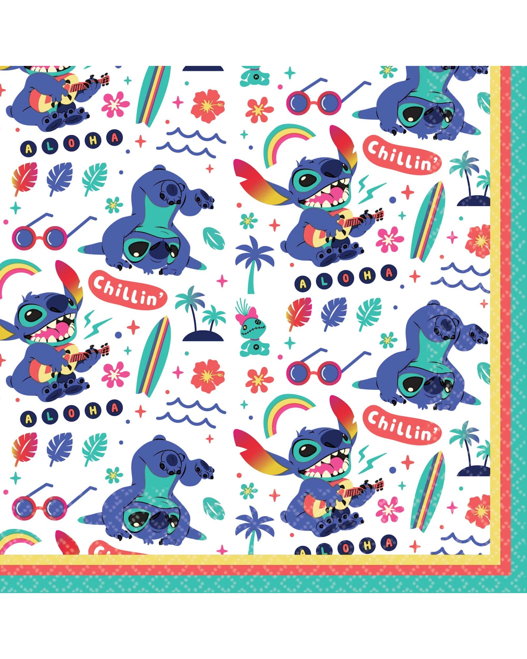1 Disney Lilo & Stitch Large Napkins Serviettes Pack of 16 - Multi, 1 of 1