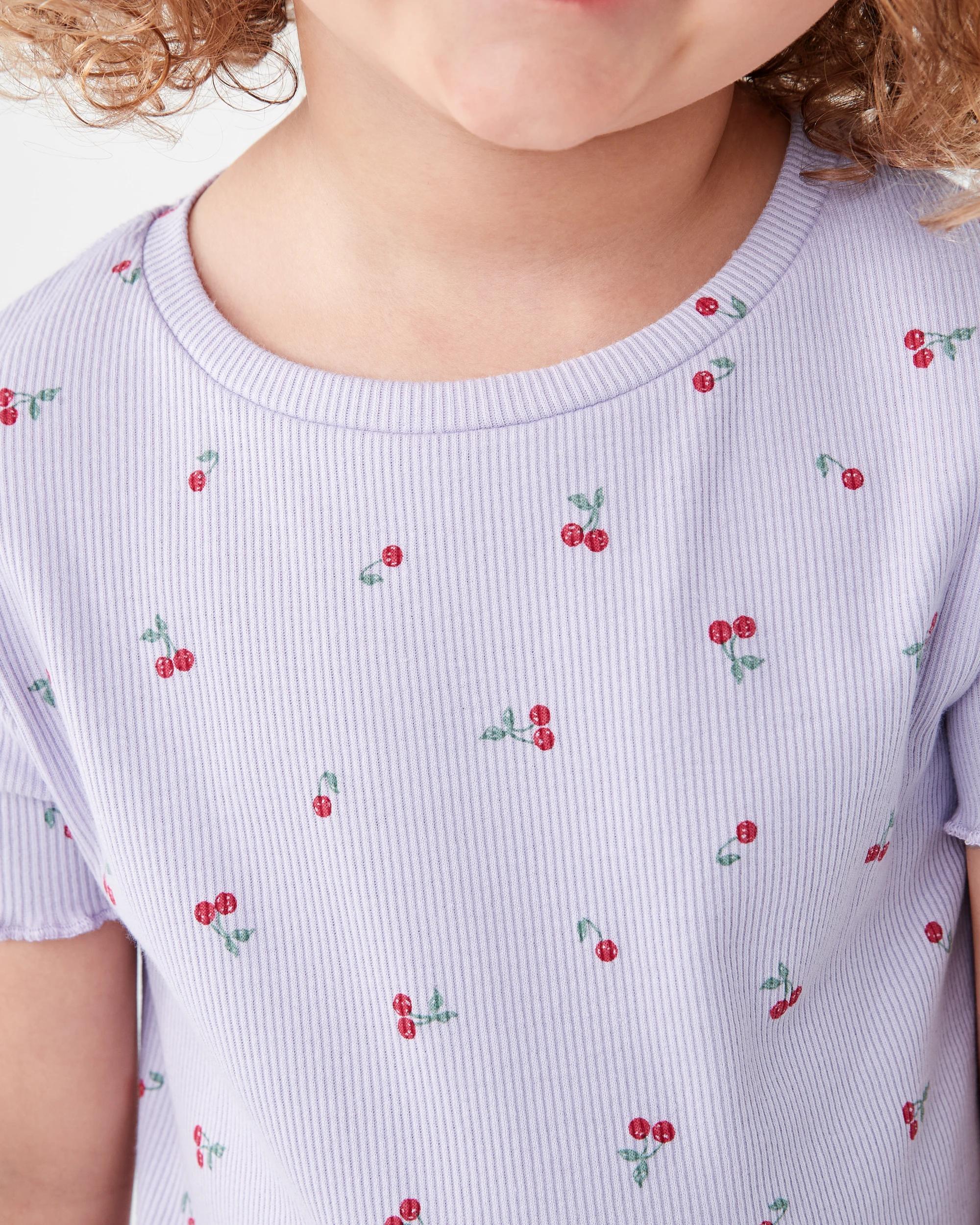 4 Short Sleeve Rib T-shirt Pur Cherry, 4 of 10