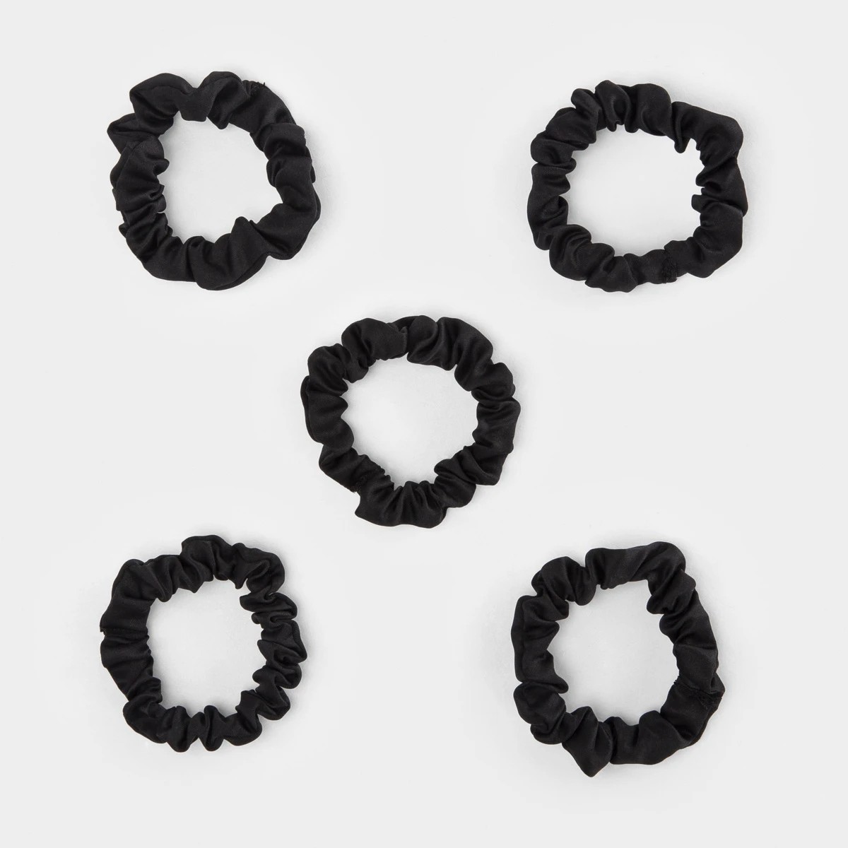 1 5 Pack Mini Scrunchies - Black, 1 of 4