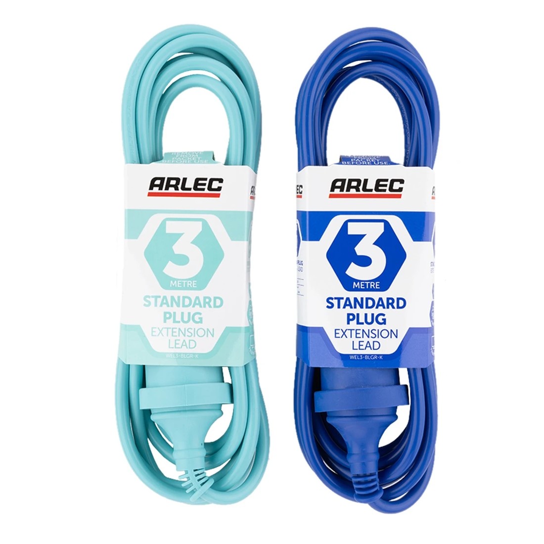 1 3m Arlec Standard Plug Extension Lead - Assorted, 1 of 4