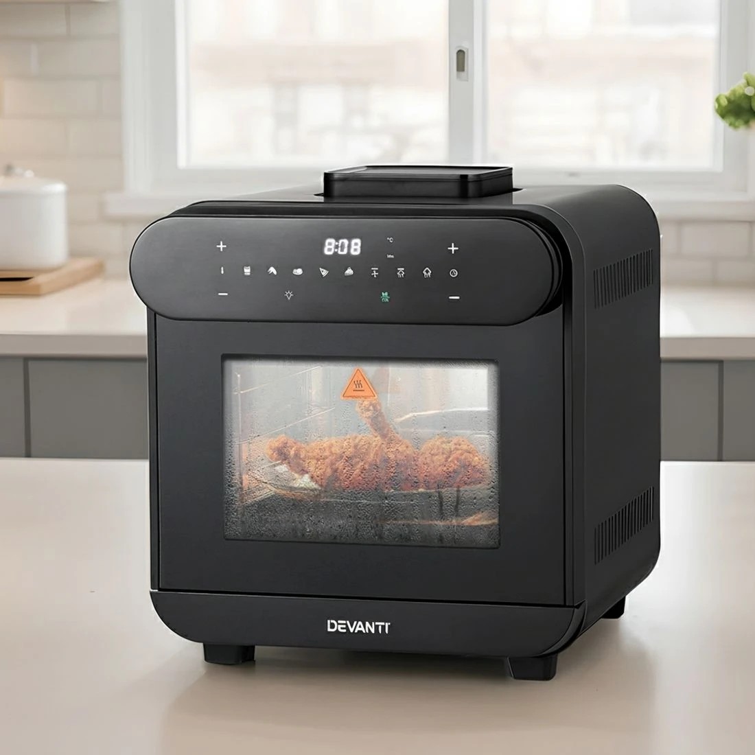 6 Devanti Steam Air Fryer Oven 15L W/ LCD Touch 1600W - Black, 6 of 6
