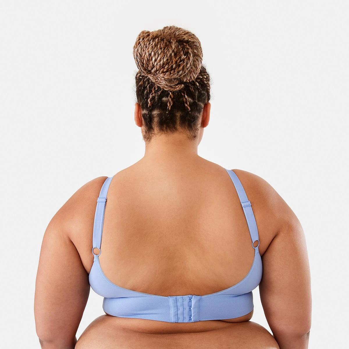3 Full Figure Wirefree Seamfree T-Shirt Bra Hydra Blue, 3 of 6