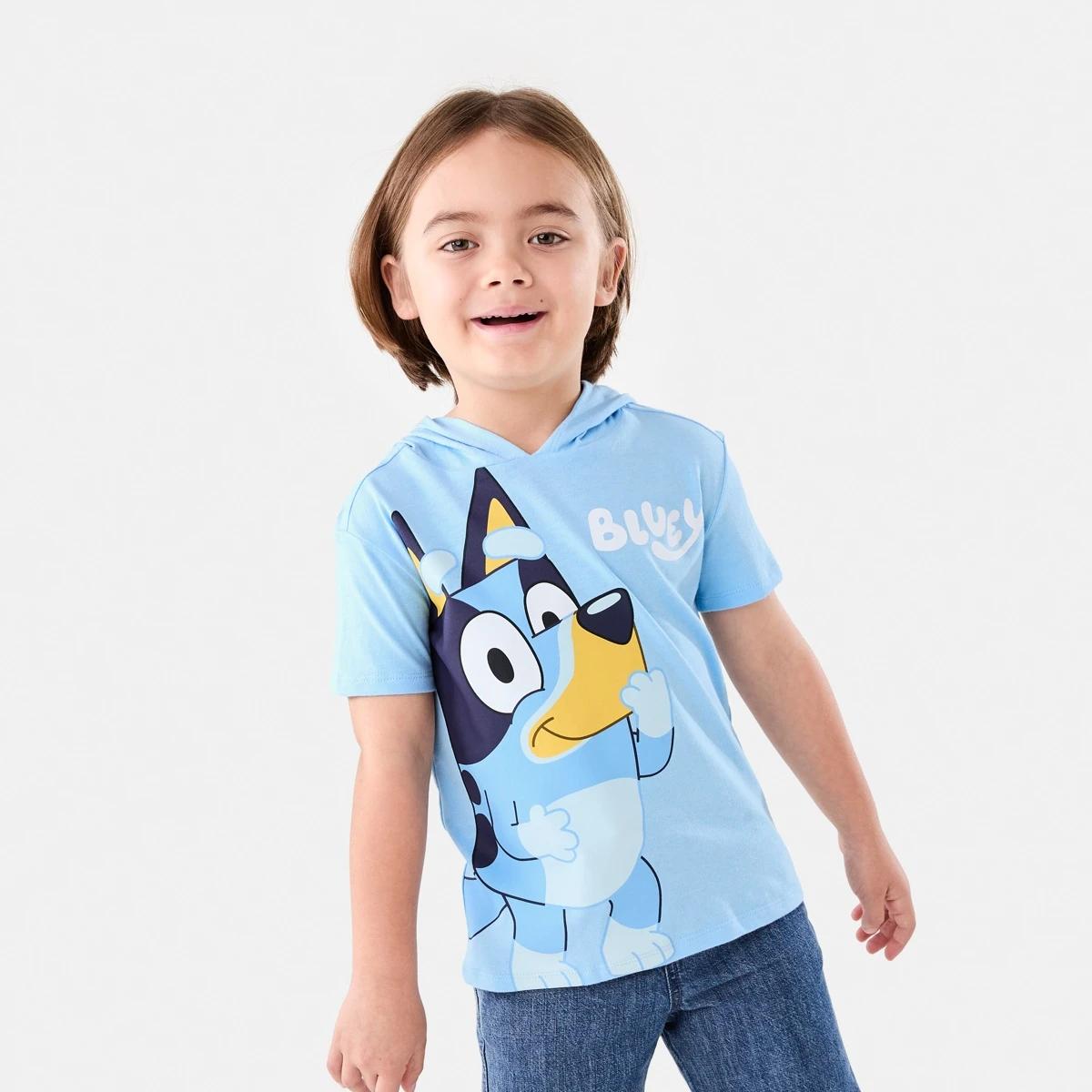 1 Bluey License Character Hooded T-shirt BLUEY, 1 of 7