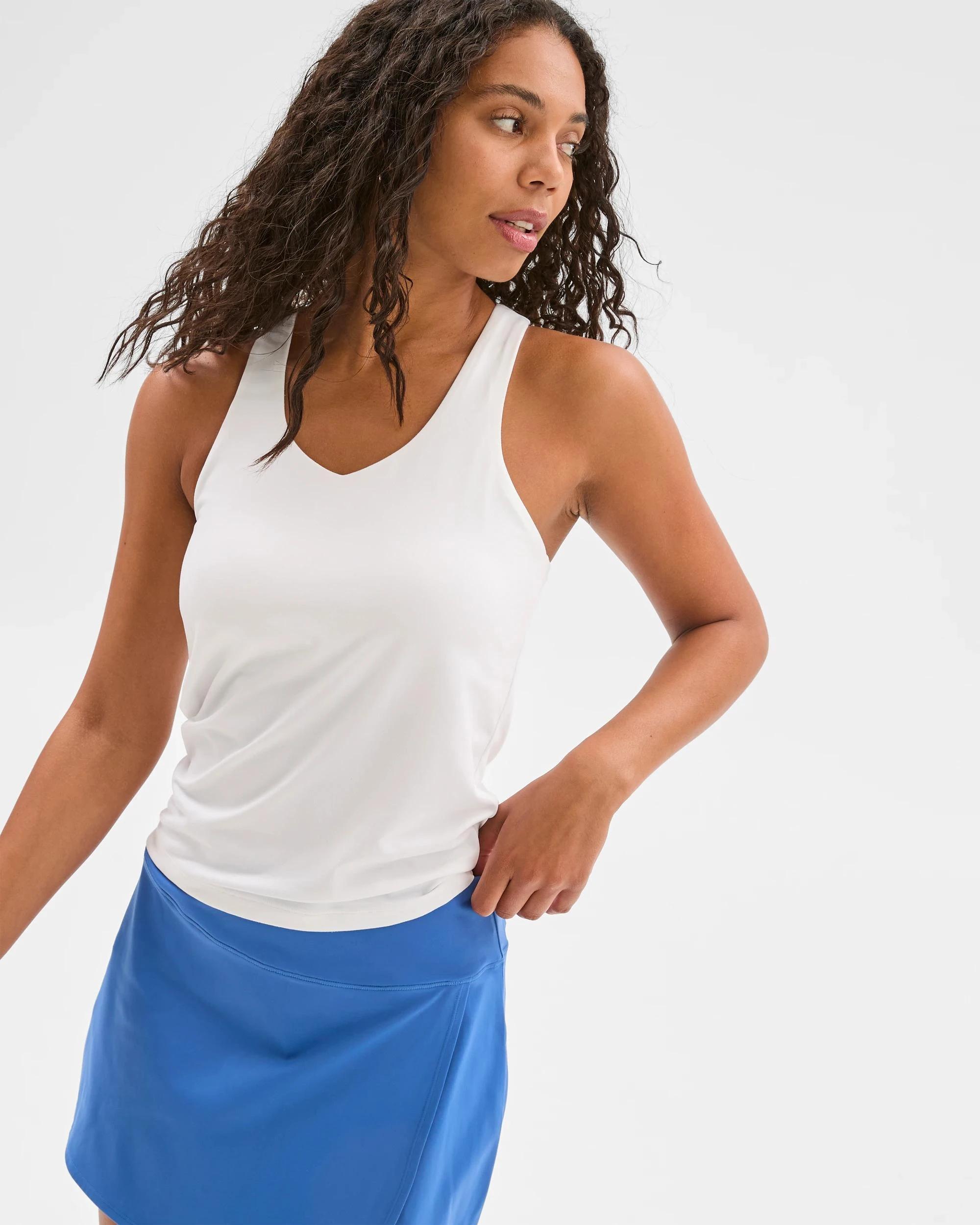 3 Target Active Studio Luxe Marle Racer Tank Top WHITE, 3 of 6