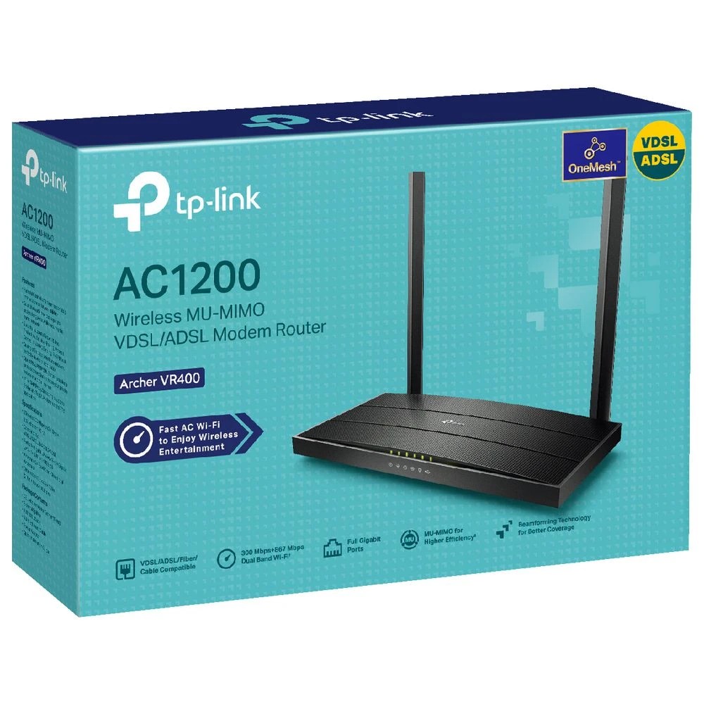 3 TP-Link AC1200 Wireless Modem Router VR400, 3 of 3