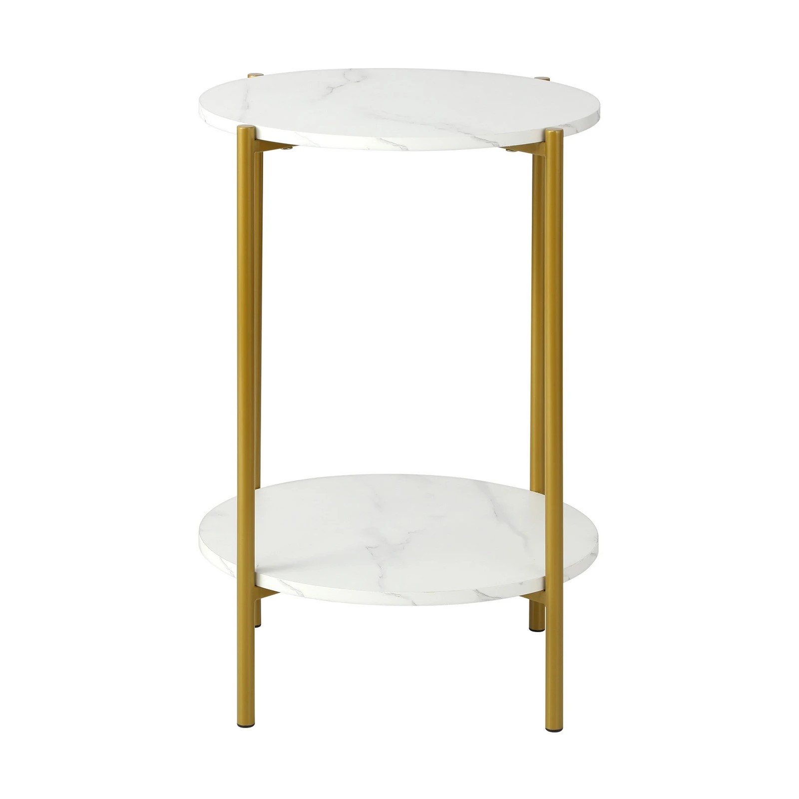 5 Oikiture Side End Table Coffee Sofa Bedside Nightstand Marble-like Round
 - Multi, 5 of 8