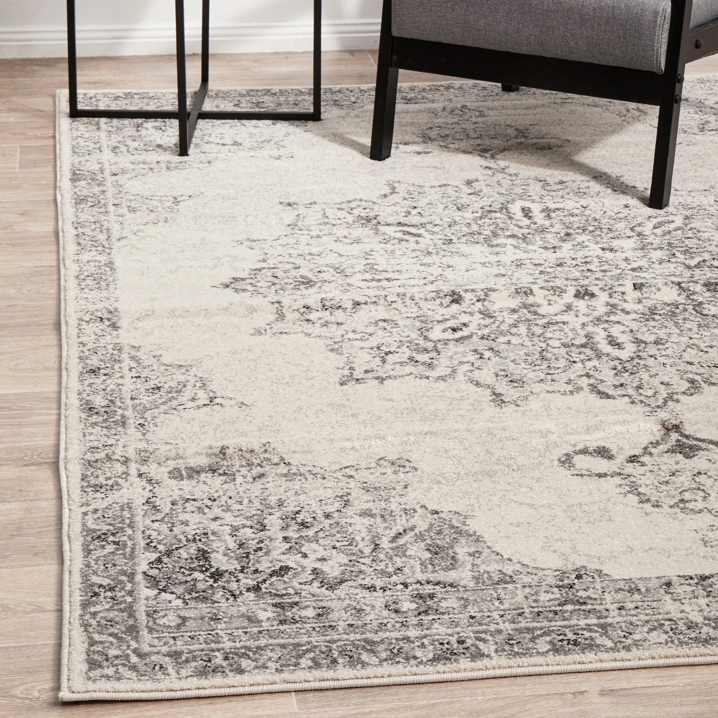 2 Common Ground Rugs Lustre Rita 400x300cm - Extra Extra Large Floor Rug - Silver, 2 of 9