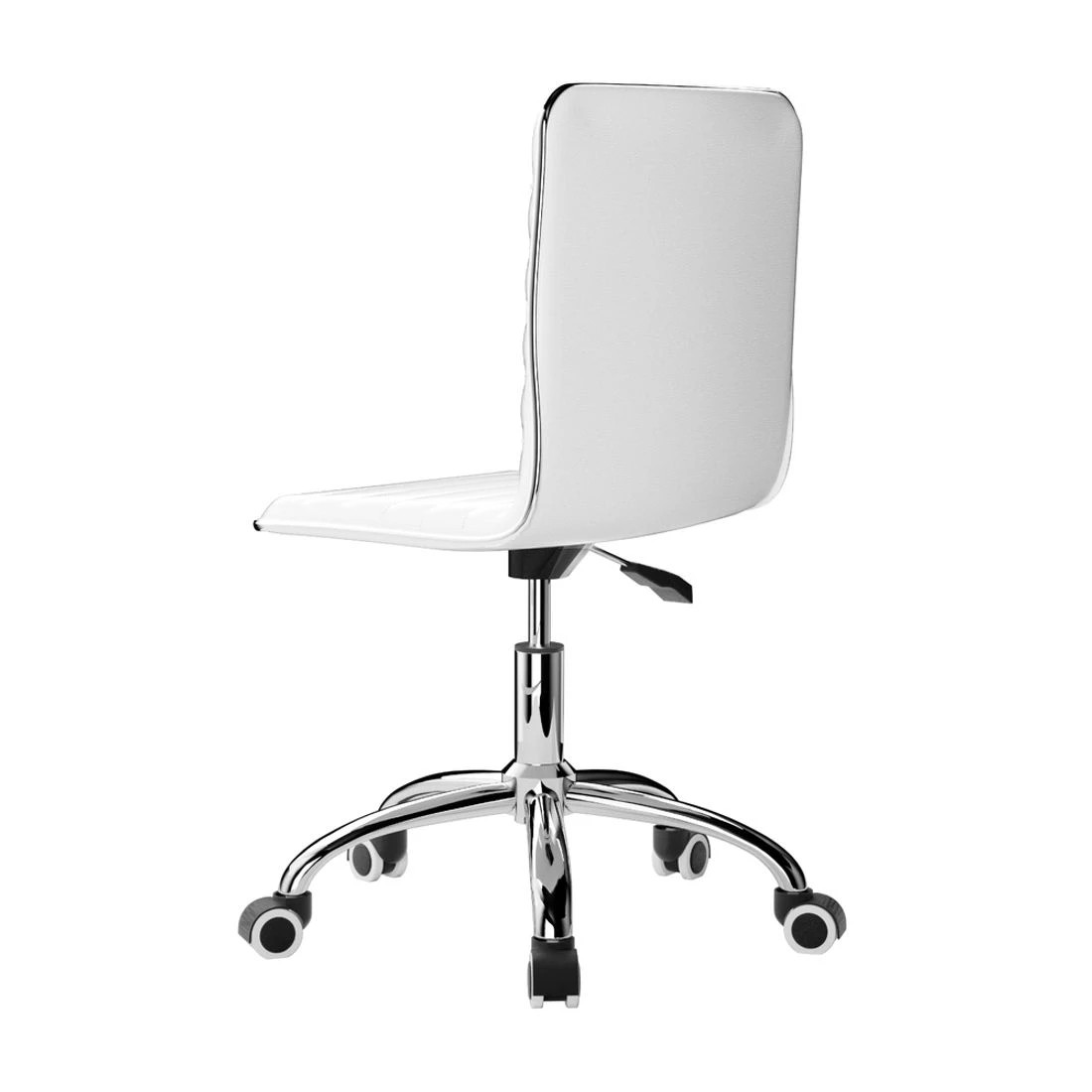 4 Artiss Office Chair Conference Chairs PU Leather Low Back - White, 4 of 7