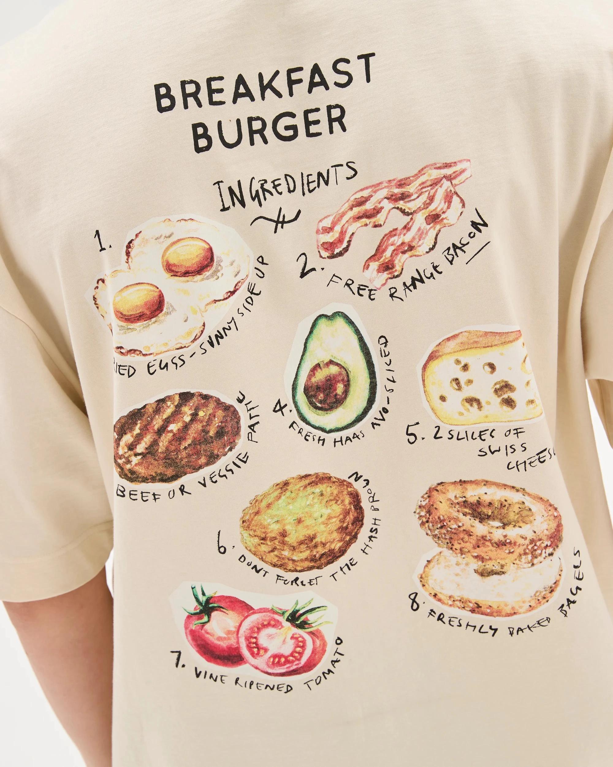 6 Australian Cotton Graphic T-Shirt - Commons BREAKFAST BURGER, 6 of 6