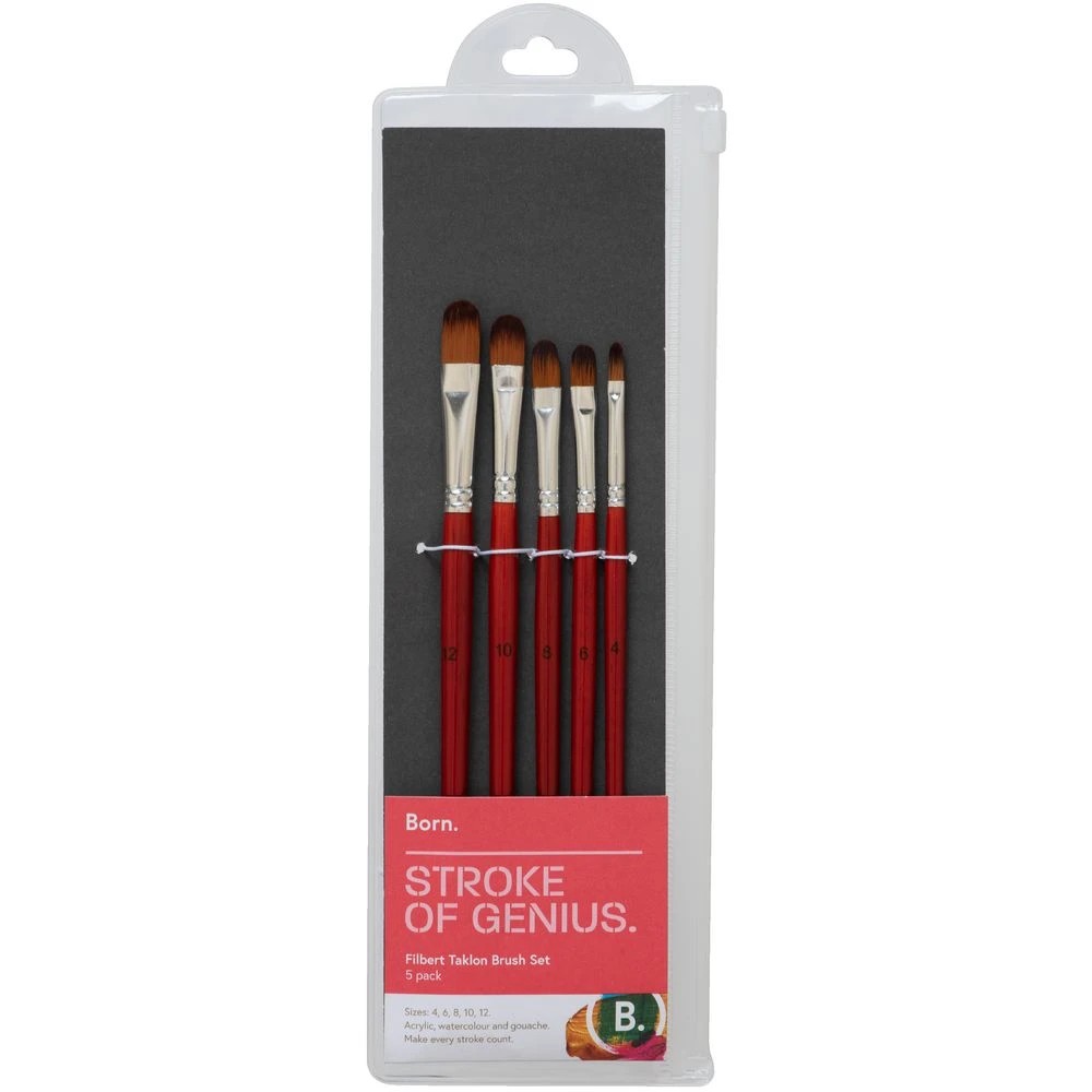 3 Born Filbert Taklon Set 5 Pack, 3 of 5