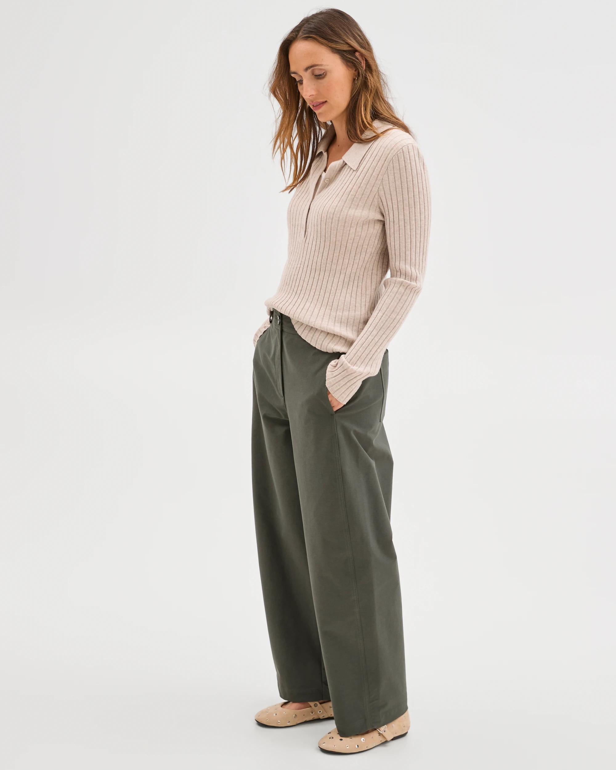 2 Target Woman Relaxed Forward Seam Barrel Leg Pants OREGANO, 2 of 6