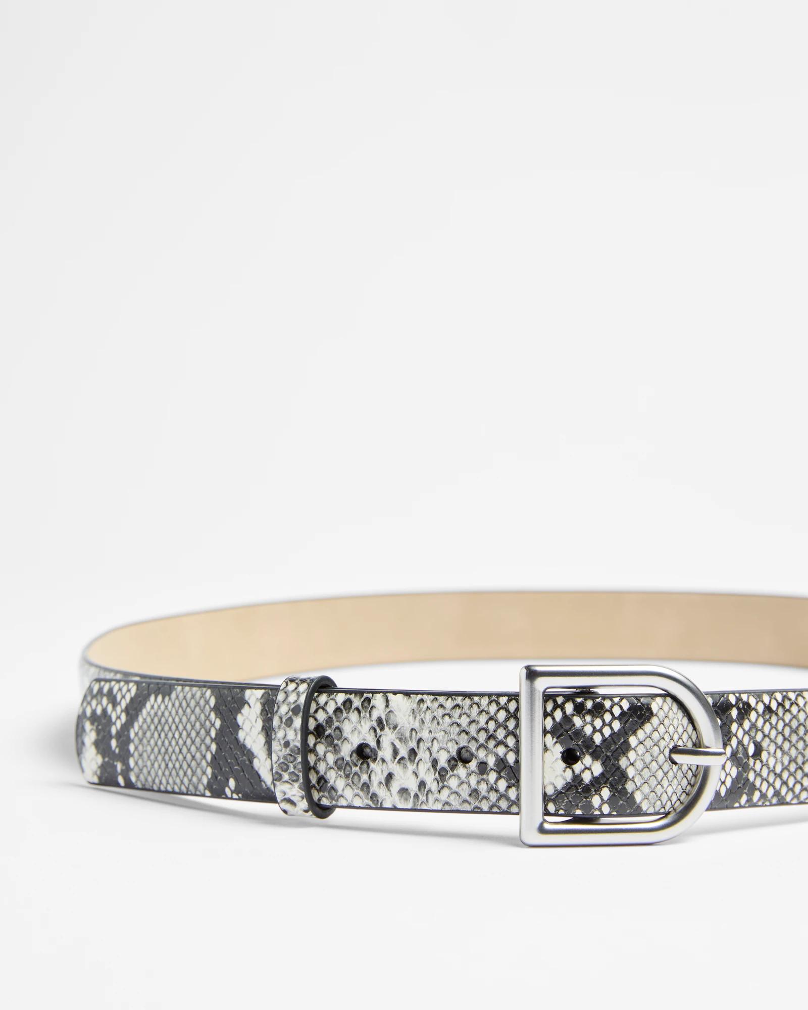 2 Target Snake Skin Jean Belt WHITE / BLACK, 2 of 2