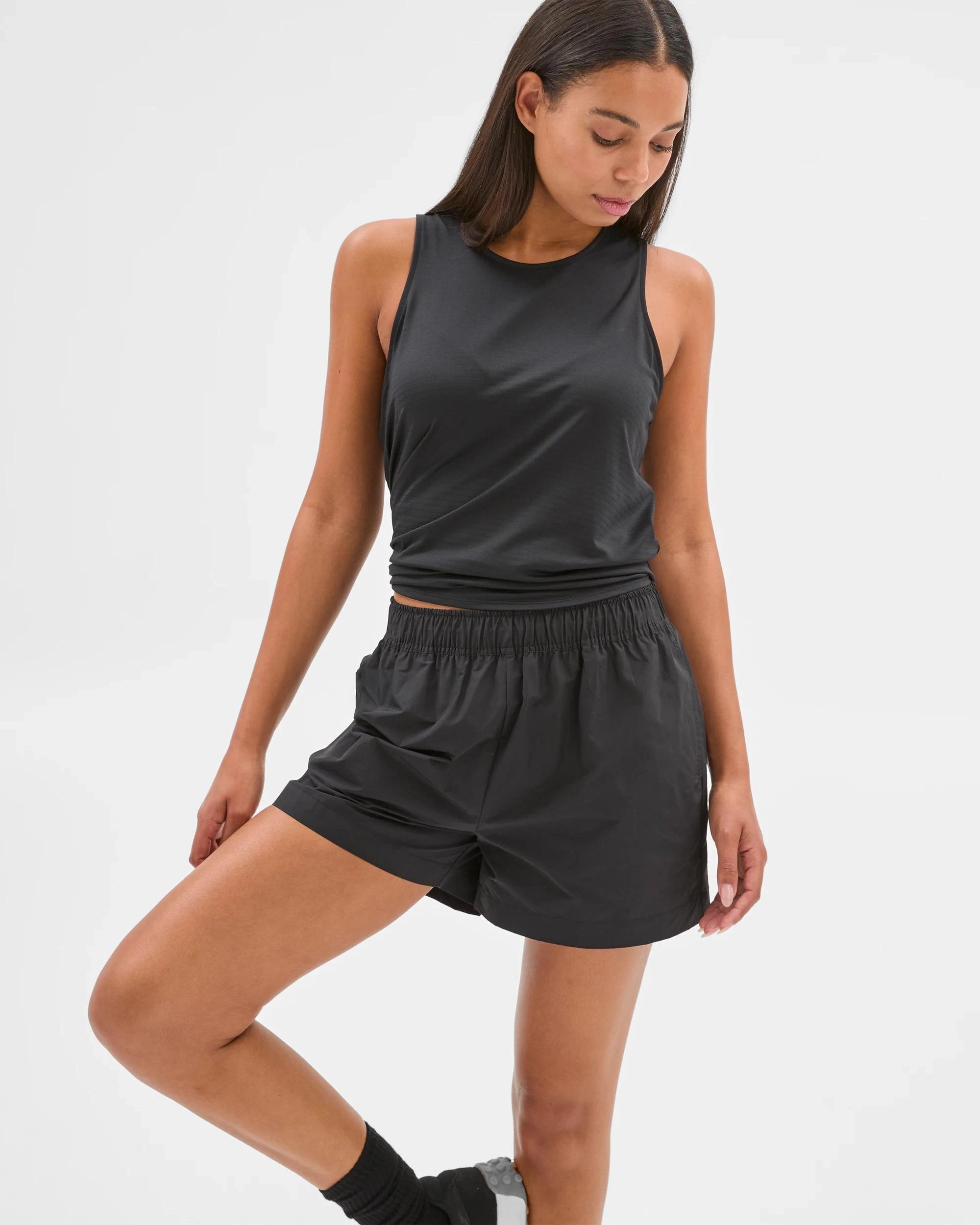 3 Target Active Australian Cotton Blend Woven Shorts BLACK, 3 of 6