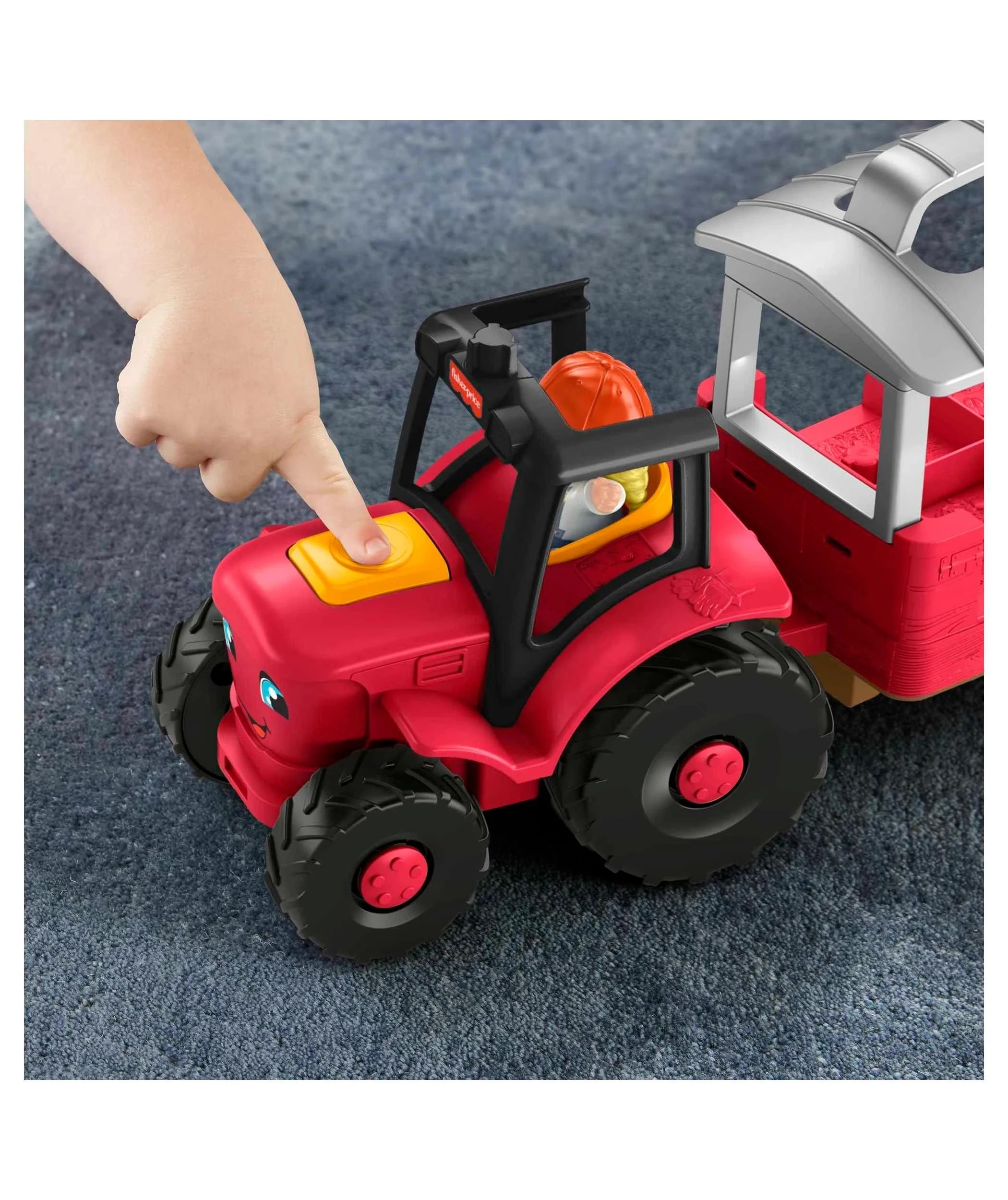 6 Fisher Price Mattel Little People Caring for Animals Tractor Gift Set Musical Farm Truck - Multi, 6 of 6