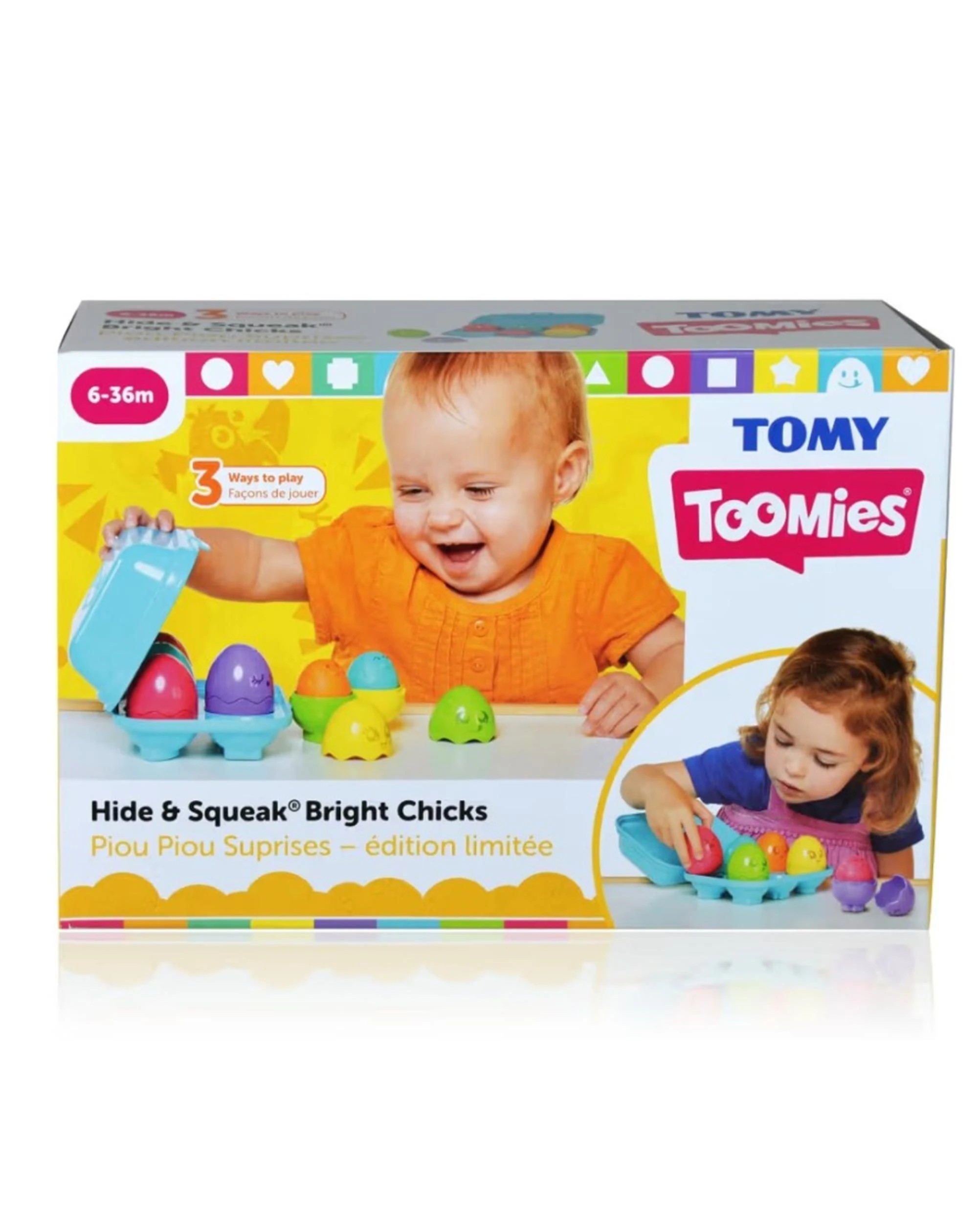 1 Tomy Toomies Hide and Squeak Bright Chicks Kids Toy, 1 of 4