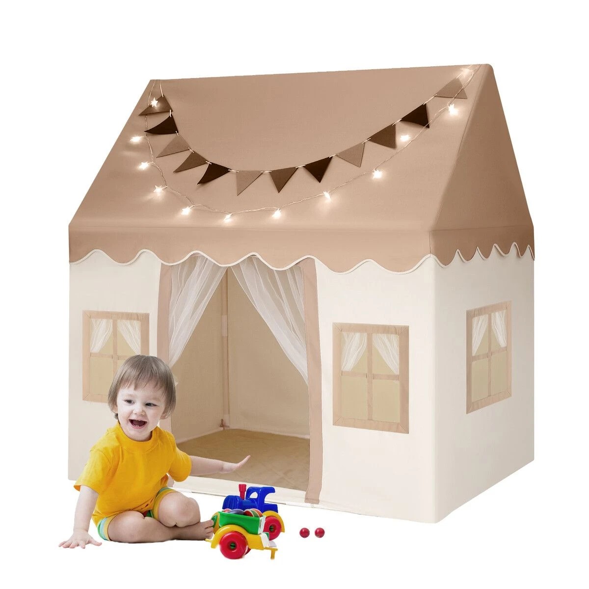 2 AUSWAY Kids Play Tent Playhouse Childrens Playroom Princess Castle, 2 of 4