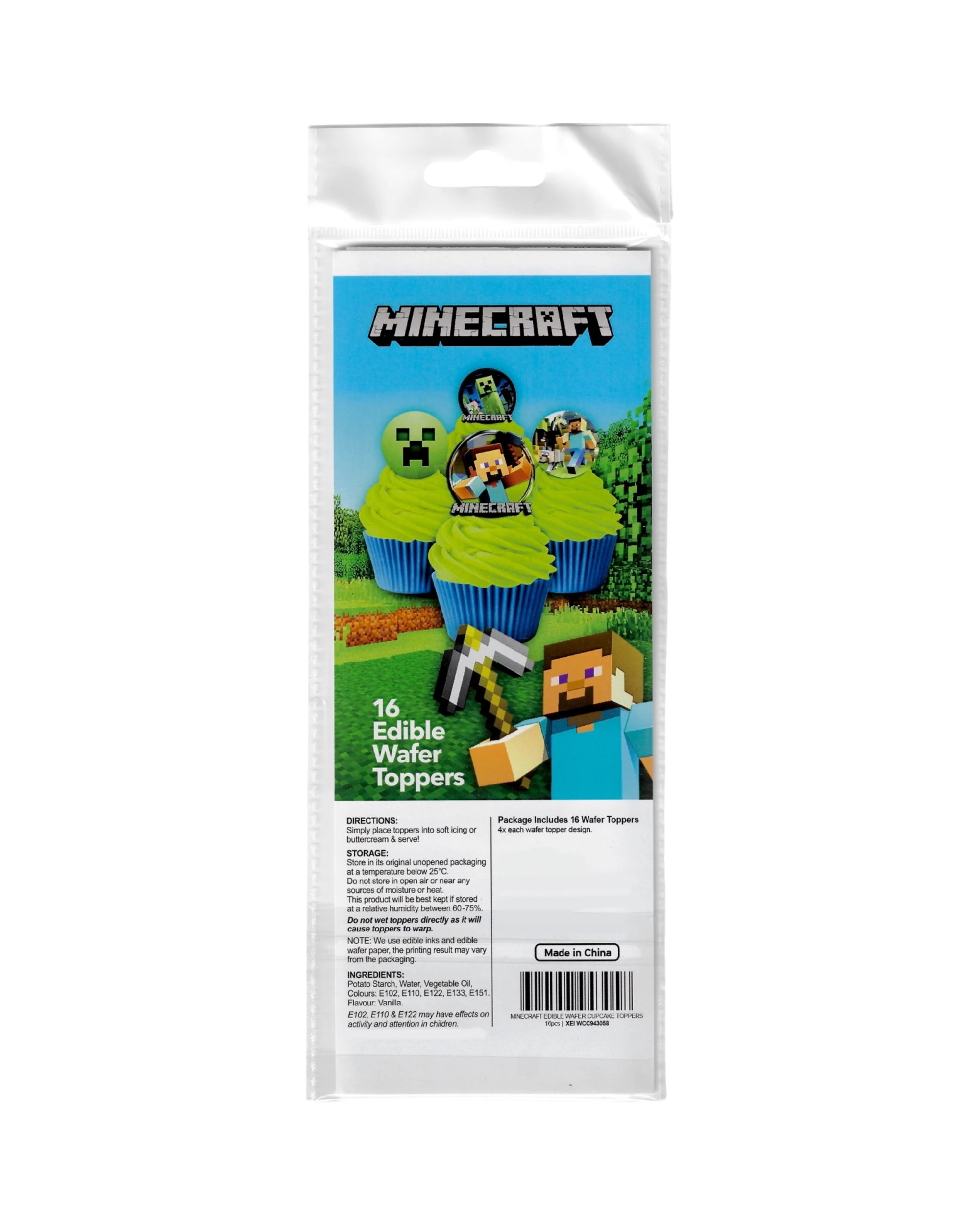 2 Minecraft Minecraft Edible Wafer Cupcake Toppers Pack of 16, 2 of 2