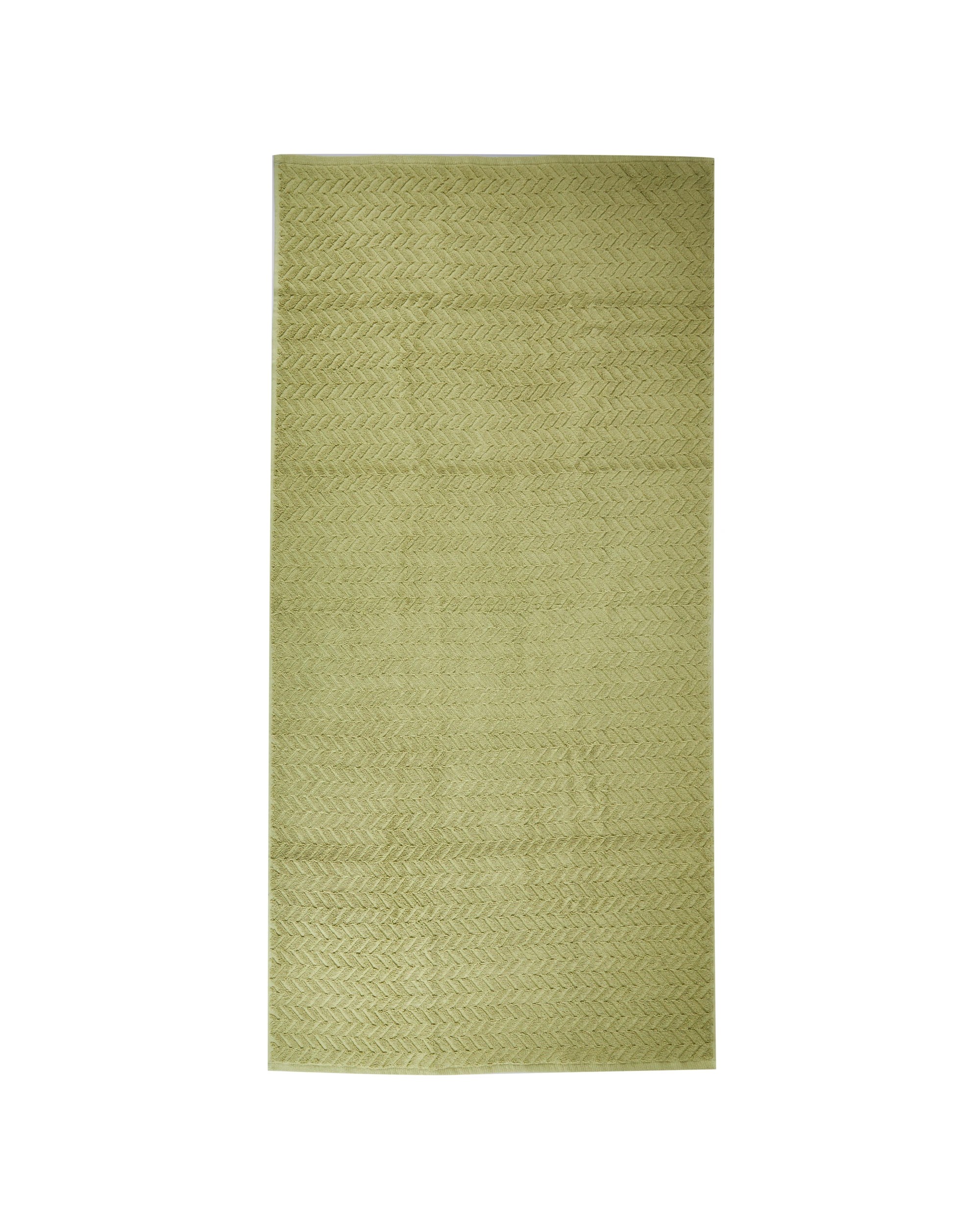 3 Chevron Cotton Bath Towel - Pistachio, 3 of 5
