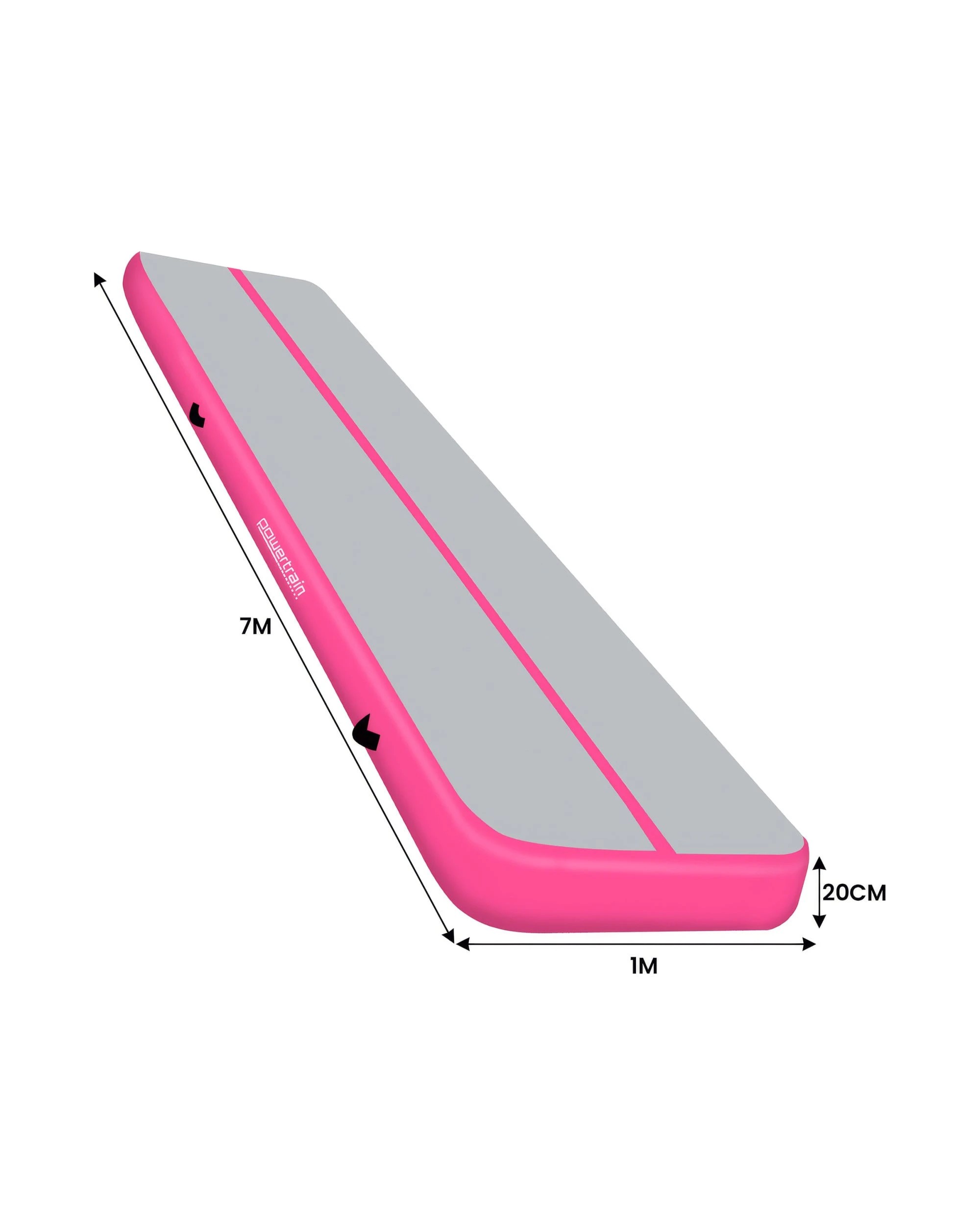 3 Powertrain 7M 20cm Air Track Gymnastics Tumbling Airtrack Exercise Yoga Mat Balance Beam Inflatable - Pink, 3 of 5