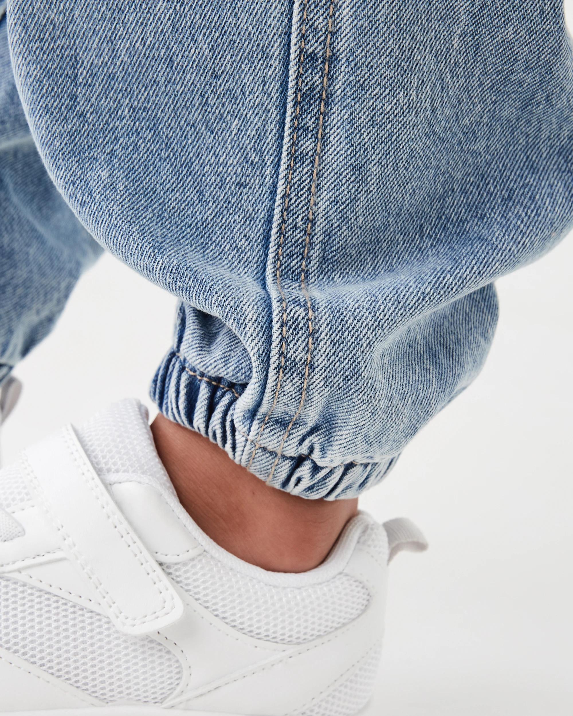 6 Denim Cargo Pants Mid Wash, 6 of 8