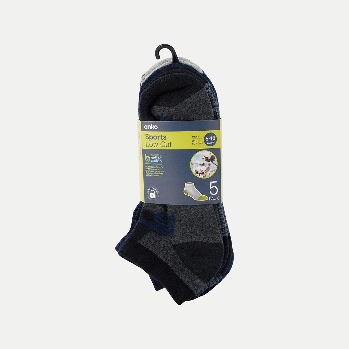3 5 Pack Low Cut Sport Socks CAMO STRIPE SPACE GREY, 3 of 3