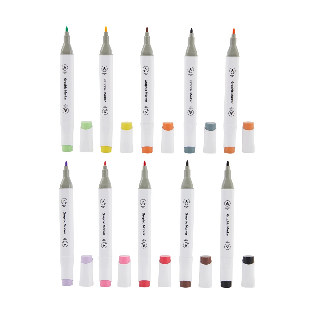 5 20 Pack Dual-Tip Markers Set - Stripe, 5 of 9