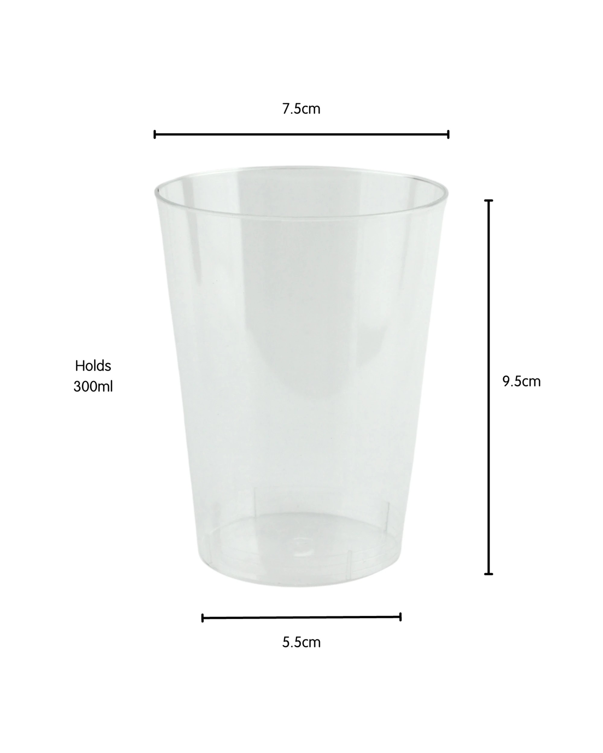 3 Partyware Clear Plastic Reusable Tumbler Glasses 300ml Pack of 12, 3 of 3
