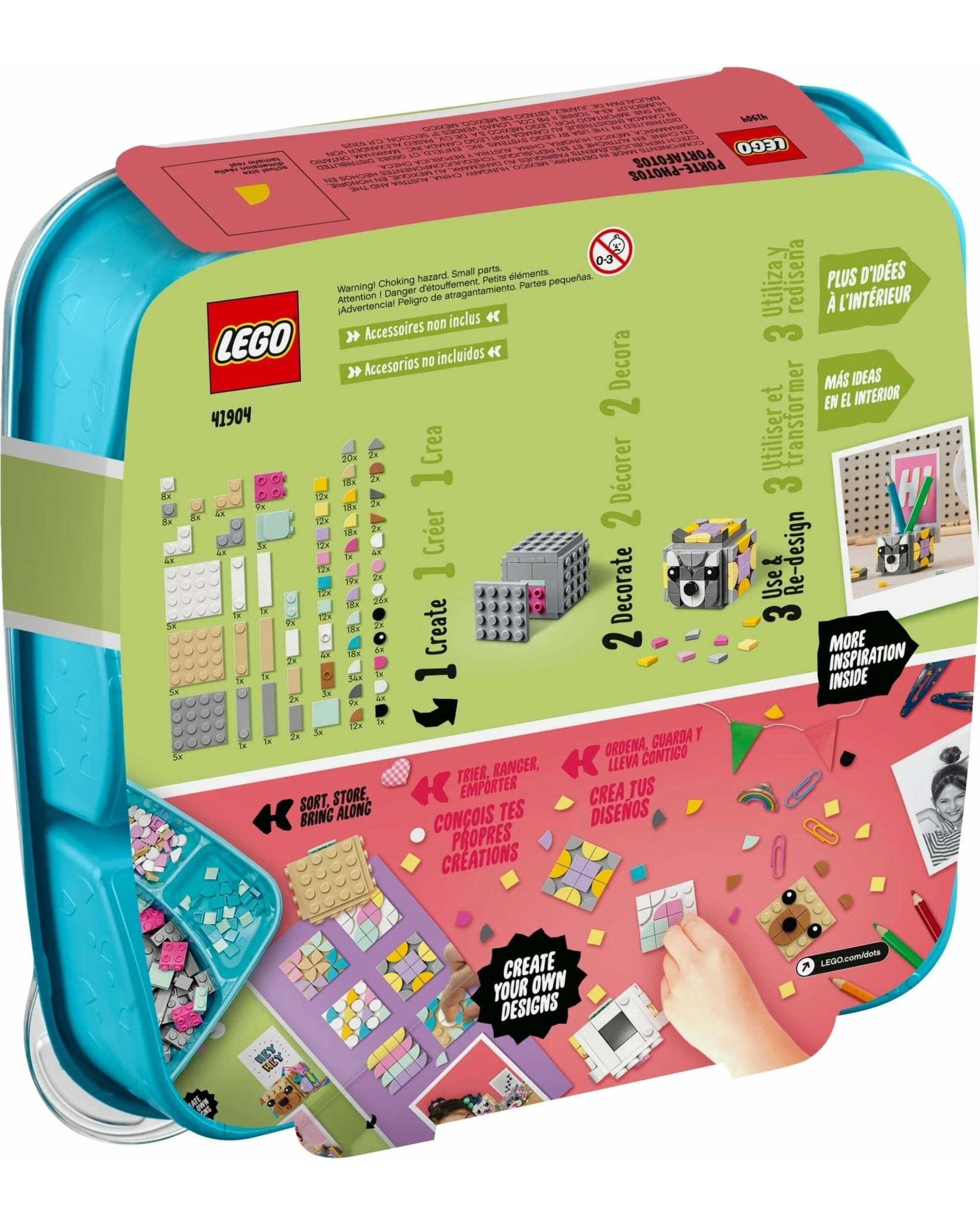 3 LEGO 41904 Animal Picture Holders | DIY Craft Cubes for Kids, 3 of 3