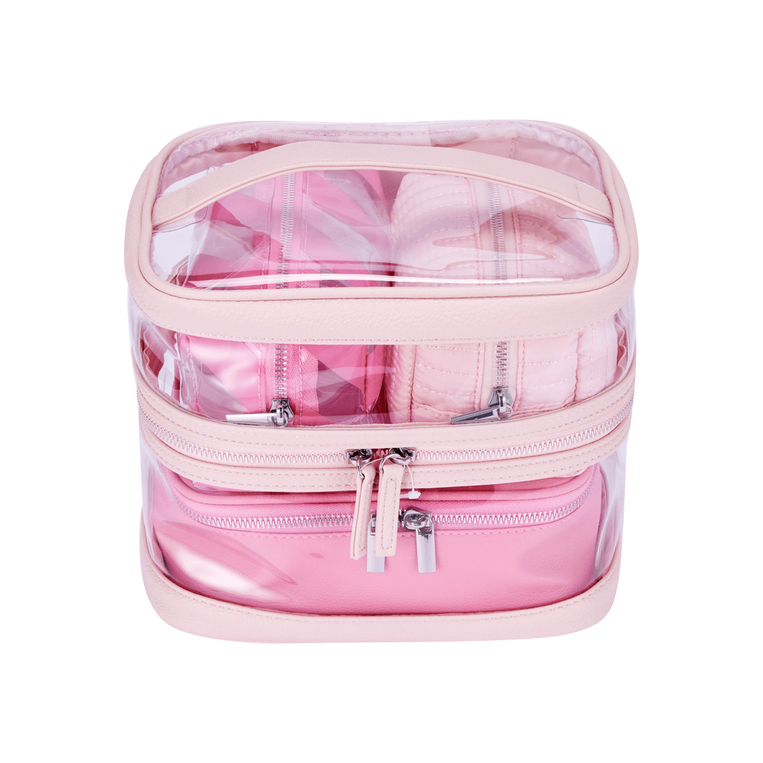 1 OXX Cosmetics 4 Piece Makeup Bag - Pink, 1 of 7
