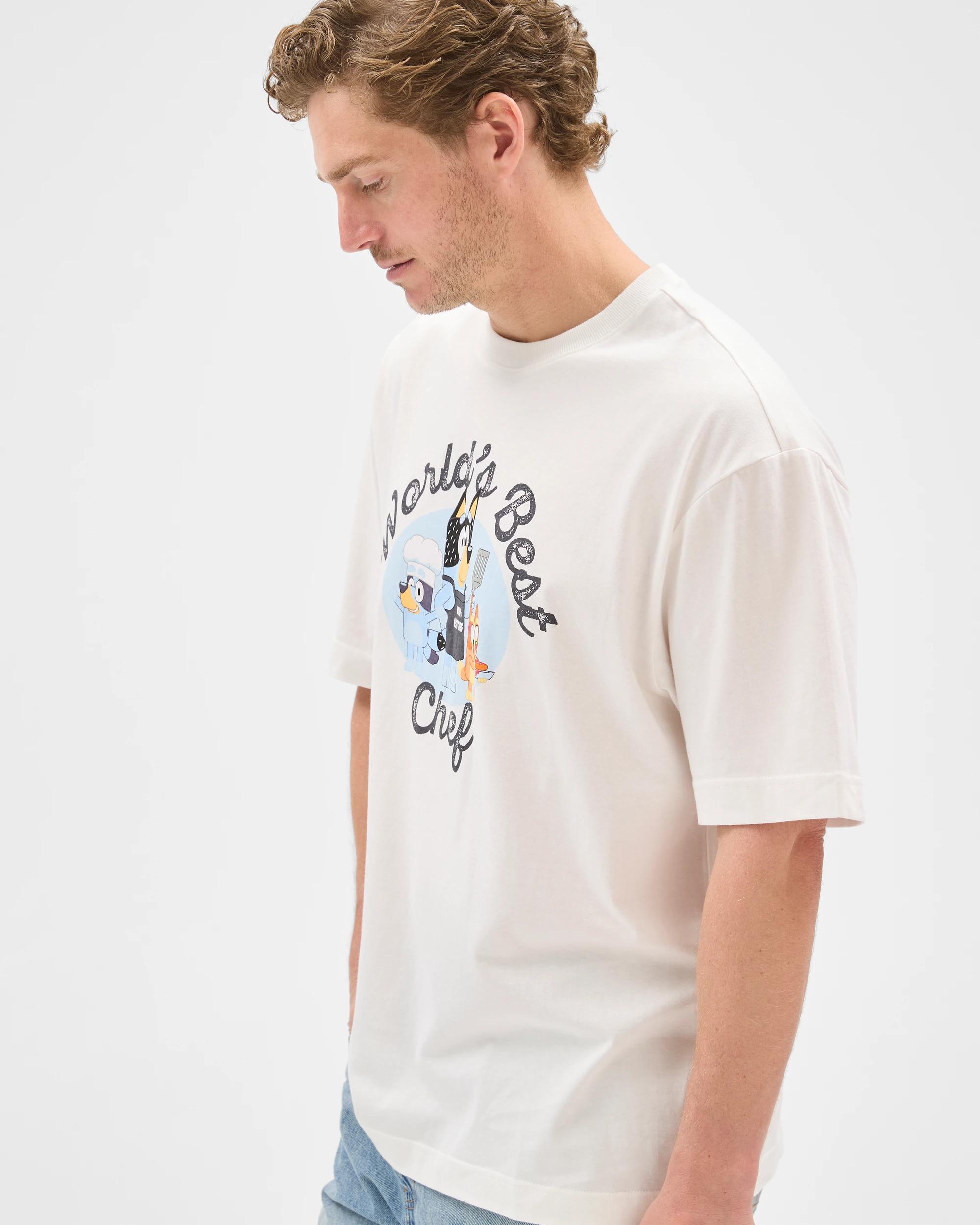 4 Bluey Australian Cotton Best Chef T-Shirt WHITE, 4 of 7