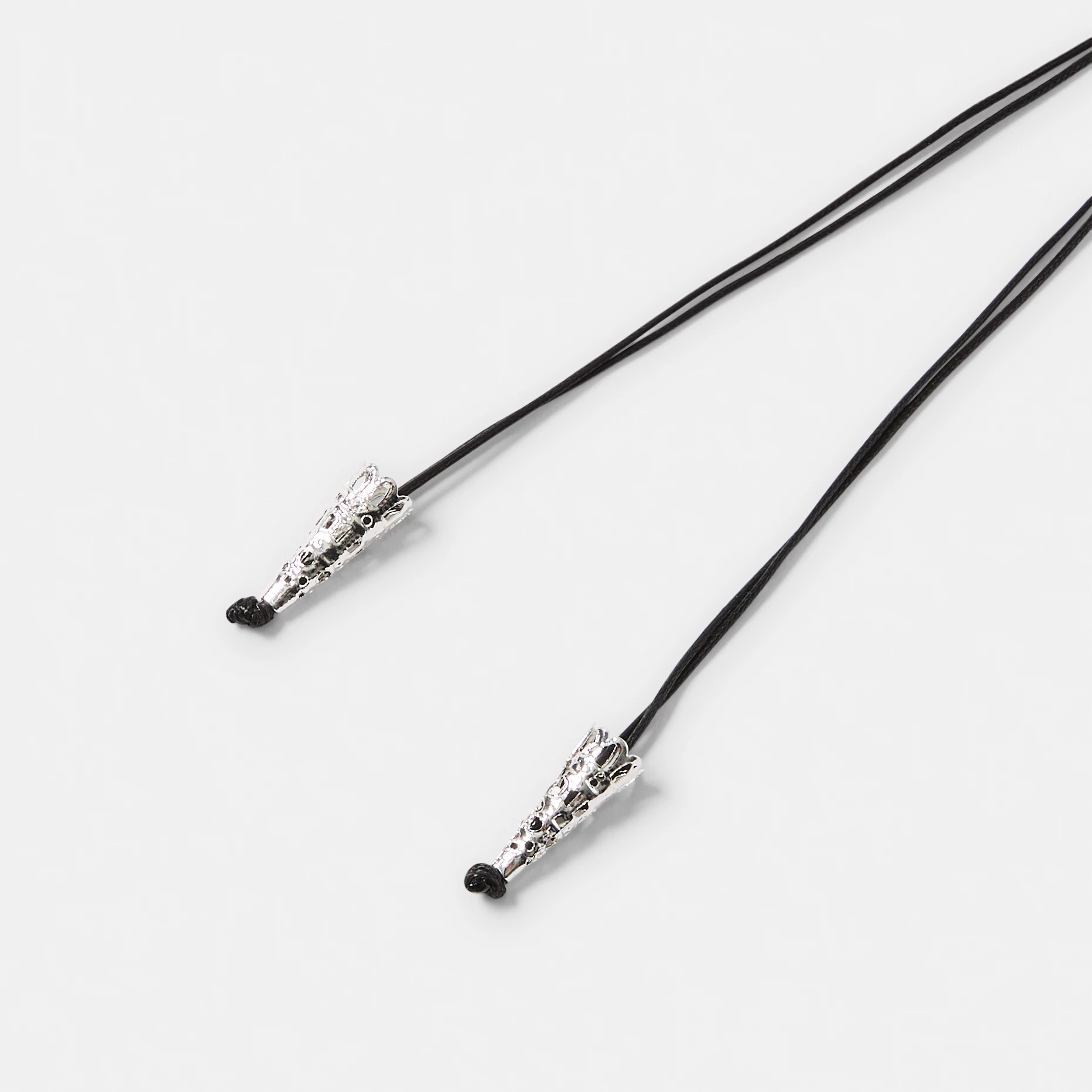 3 Bolo Necklace - Black and Silver Tone, 3 of 4