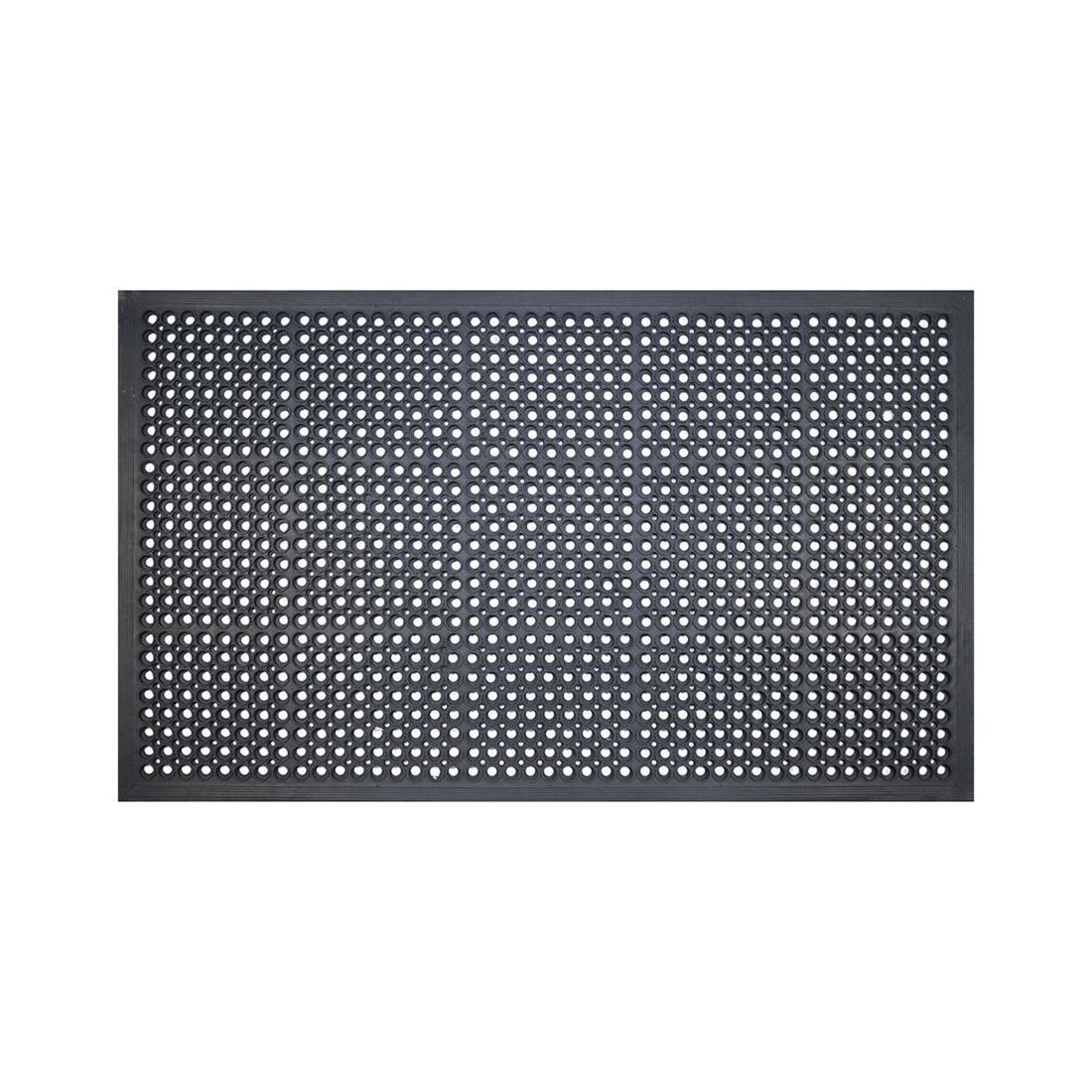 3 Solemate Rubber Anti Fatigue 90x150cm Stylish/durable Outdoor Front Doormat
 - Black, 3 of 3