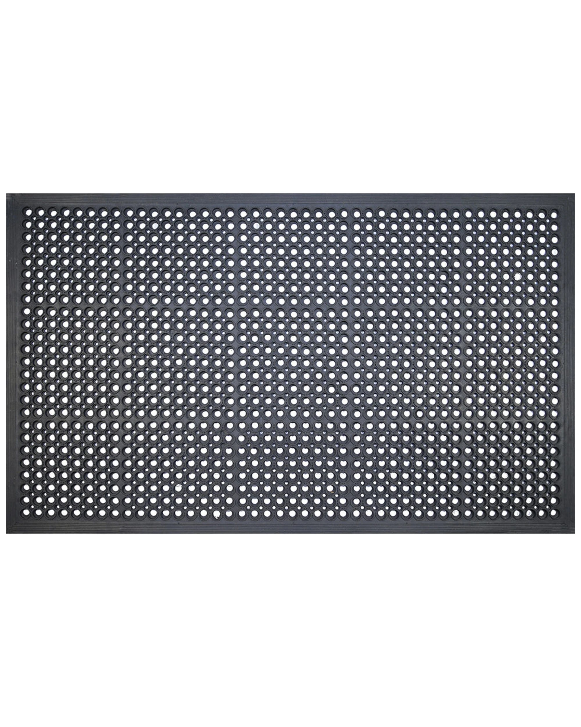 3 Solemate Rubber Anti Fatigue 90x150cm Stylish/durable Outdoor Front Doormat
 - Black, 3 of 3