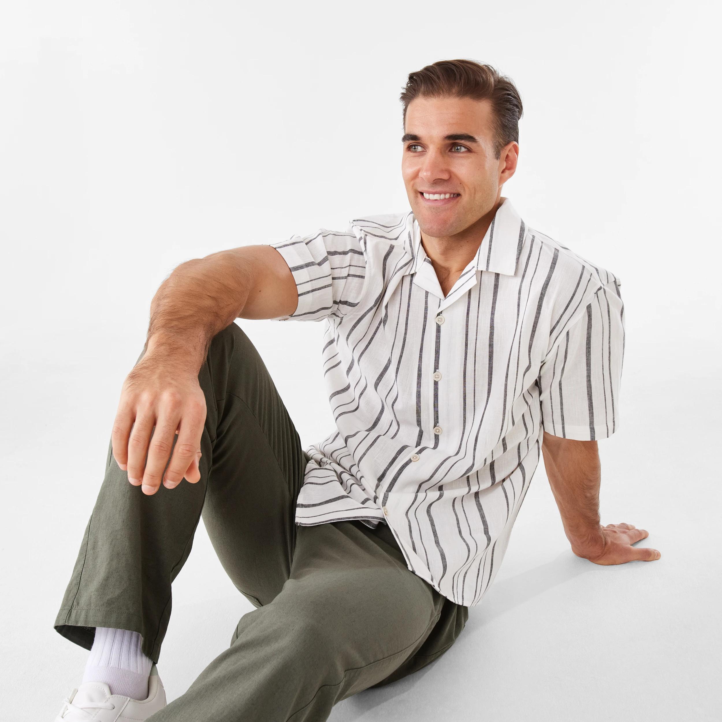 7 Cotton Linen Chino Pants TEA LEAF, 7 of 8