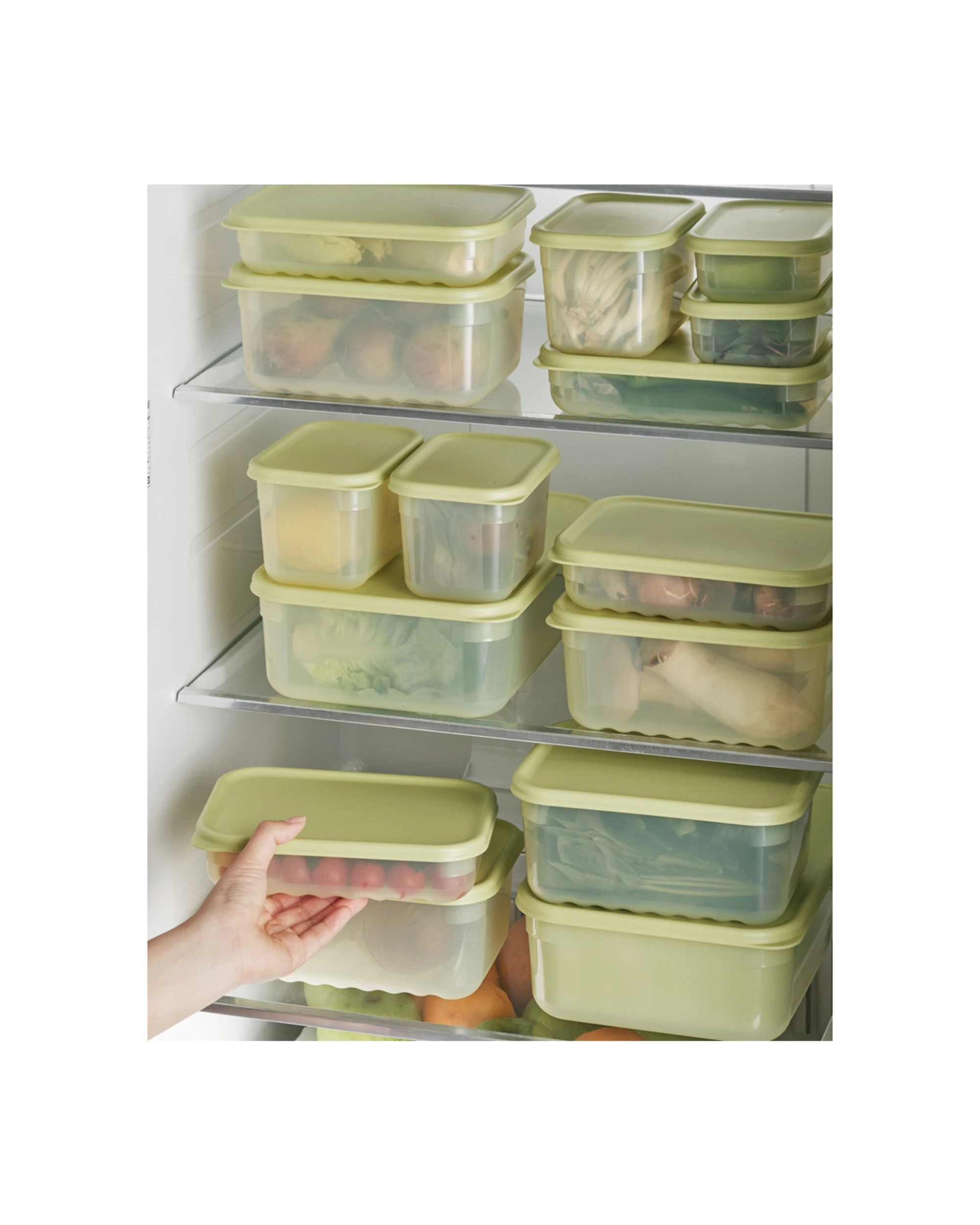 3 Lock & Lock Fresh Block 2pc Set 760ml Rectangular Food Storage Containers Green - Green, 3 of 8