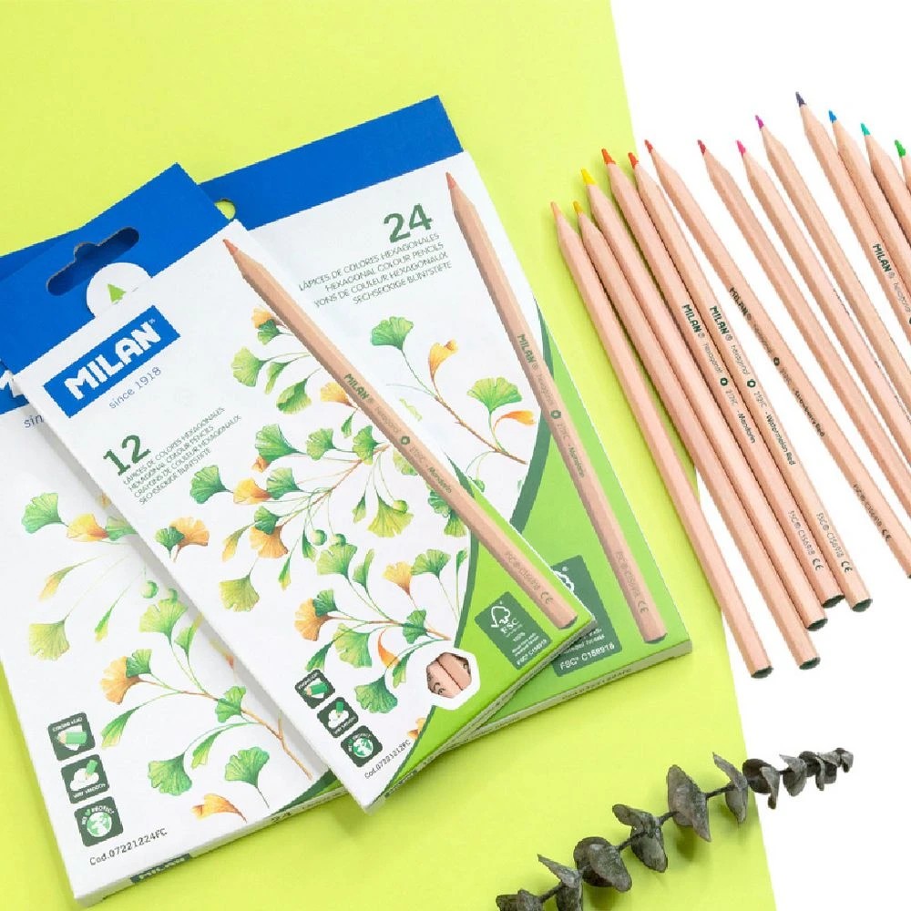 7 Milan FSC Hexagonal Coloured Pencils 24 Pack, 7 of 7