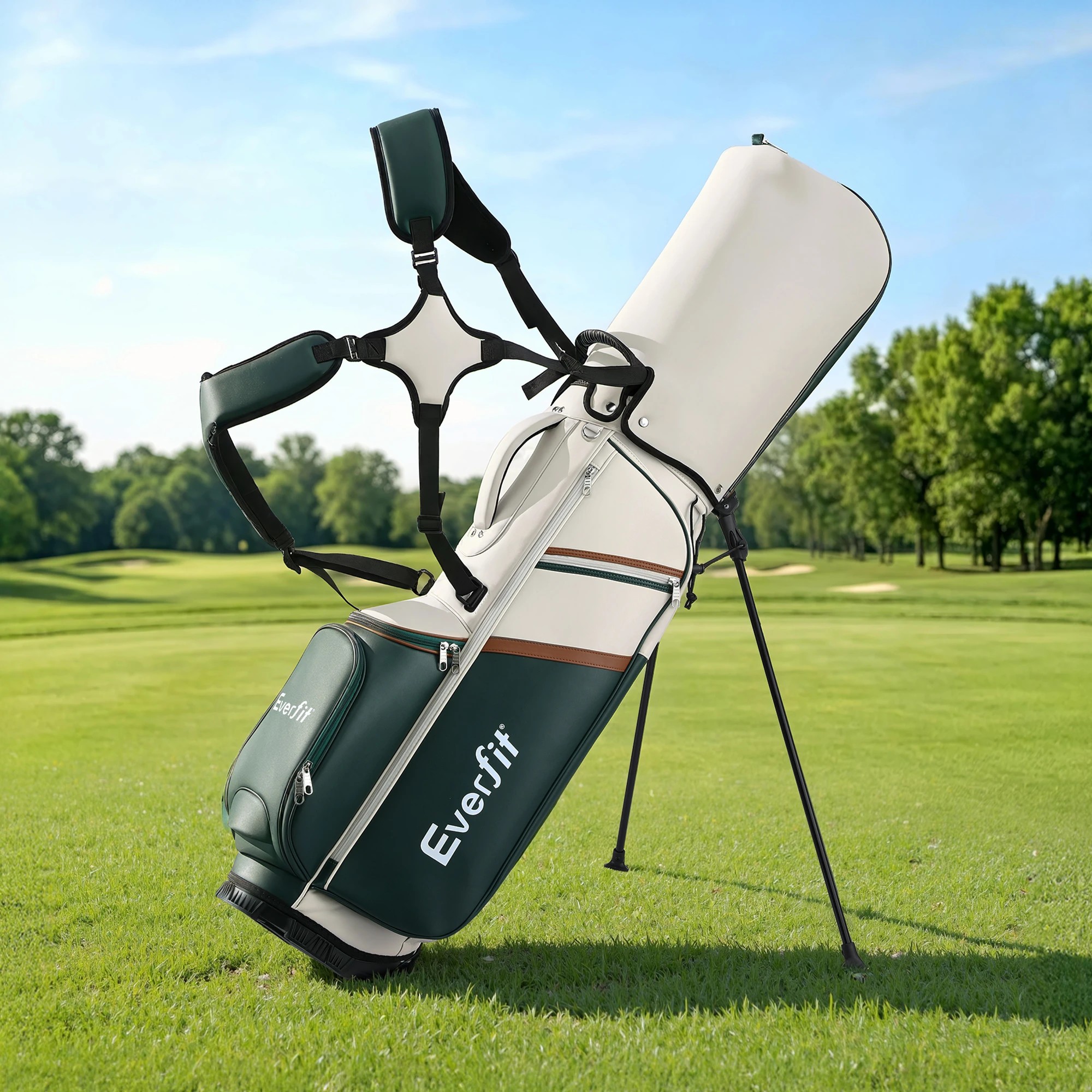 4 Everfit Golf Stand Bag 7-Ways Divider Lightweight Carry Bag Dual Strap - Multi, 4 of 4
