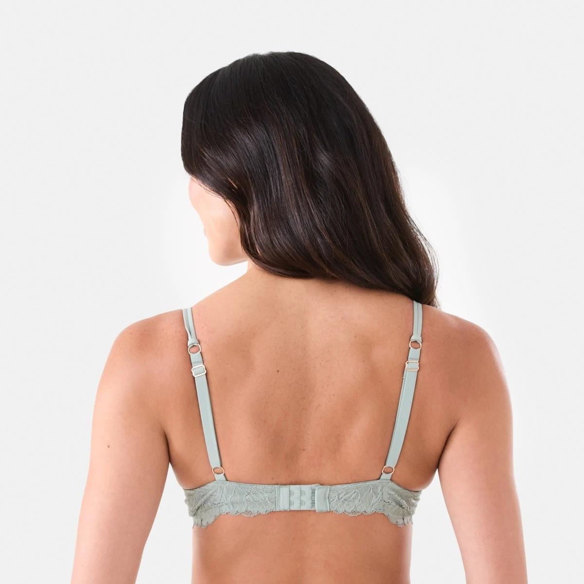 4 Co-ordinated Lace Push-Up Bra Ice Grn, 4 of 7