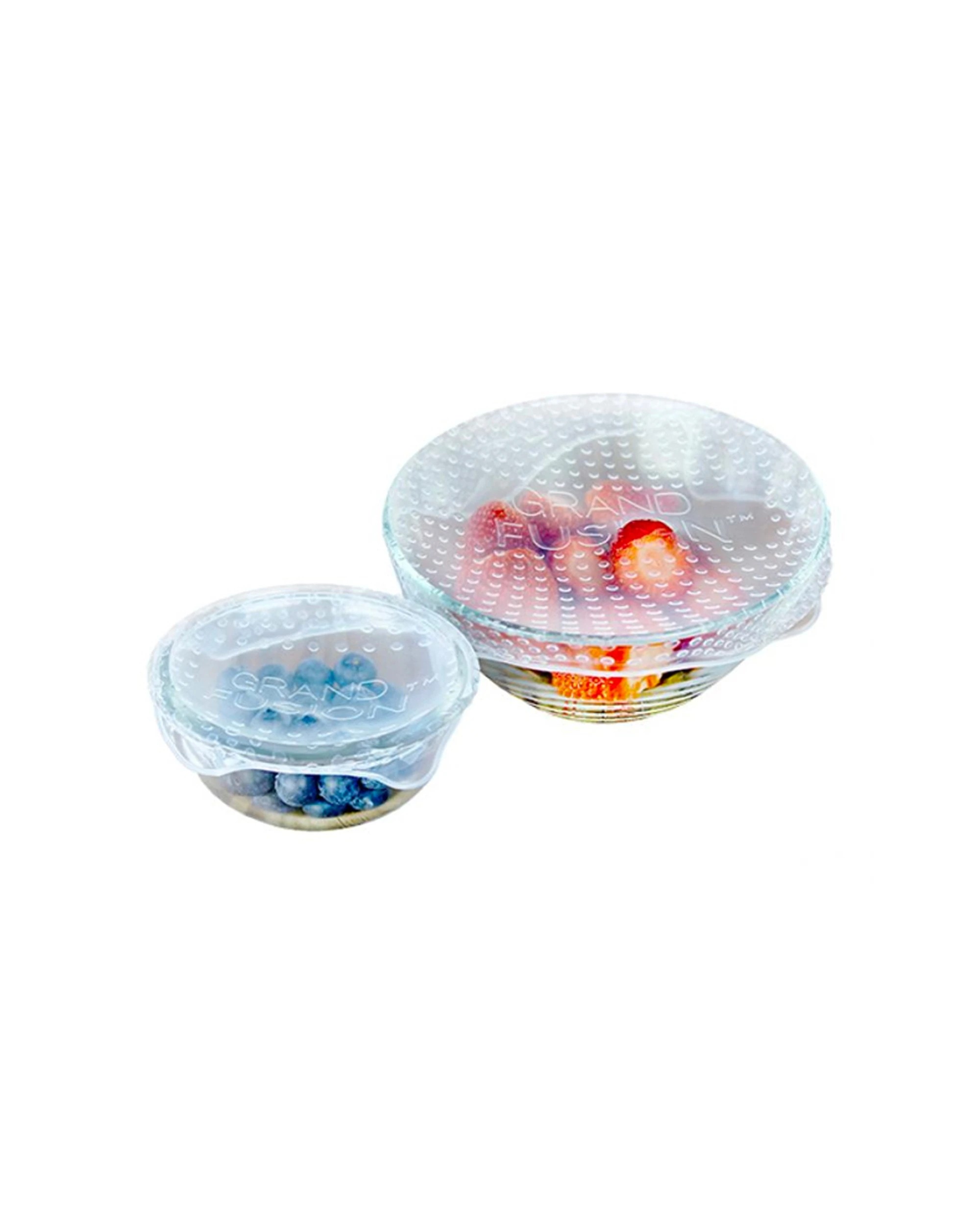 3 Grand Fusion 4 Pack Silicone Food Wraps Reusable Airtight Seal Microwave Safe - Clear, 3 of 3